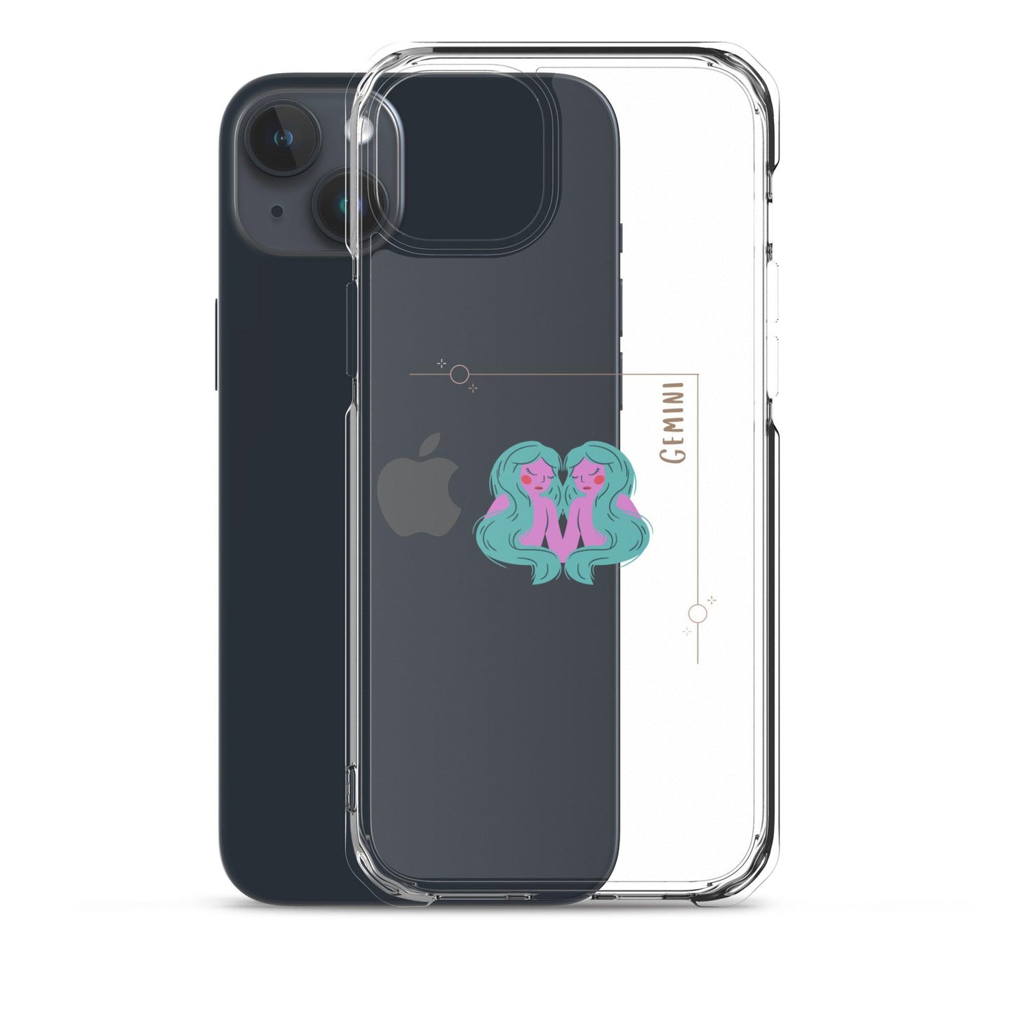 Gemini Star Sign Clear Case for iPhone® - Clover Collection Shop