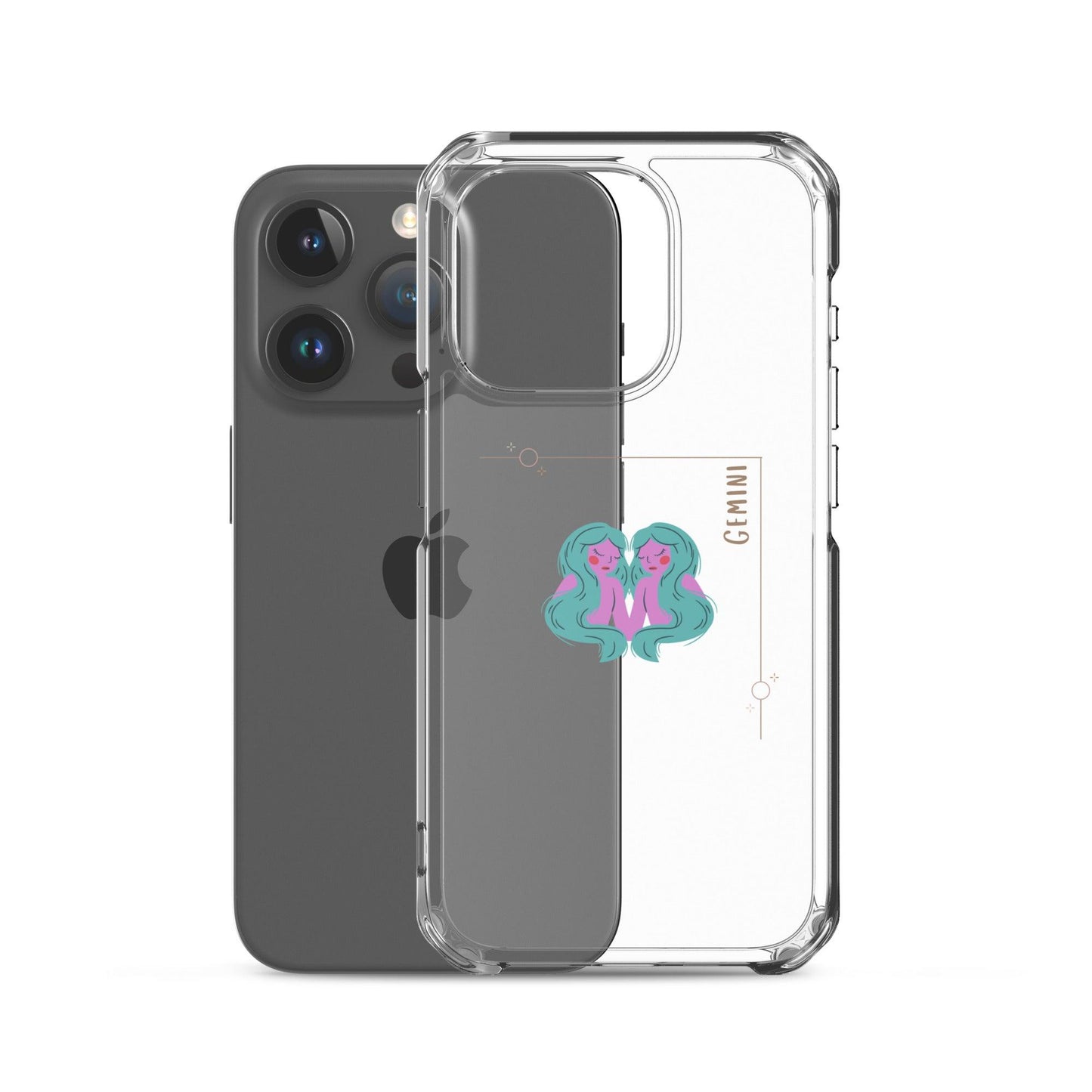 Gemini Star Sign Clear Case for iPhone® - Clover Collection Shop