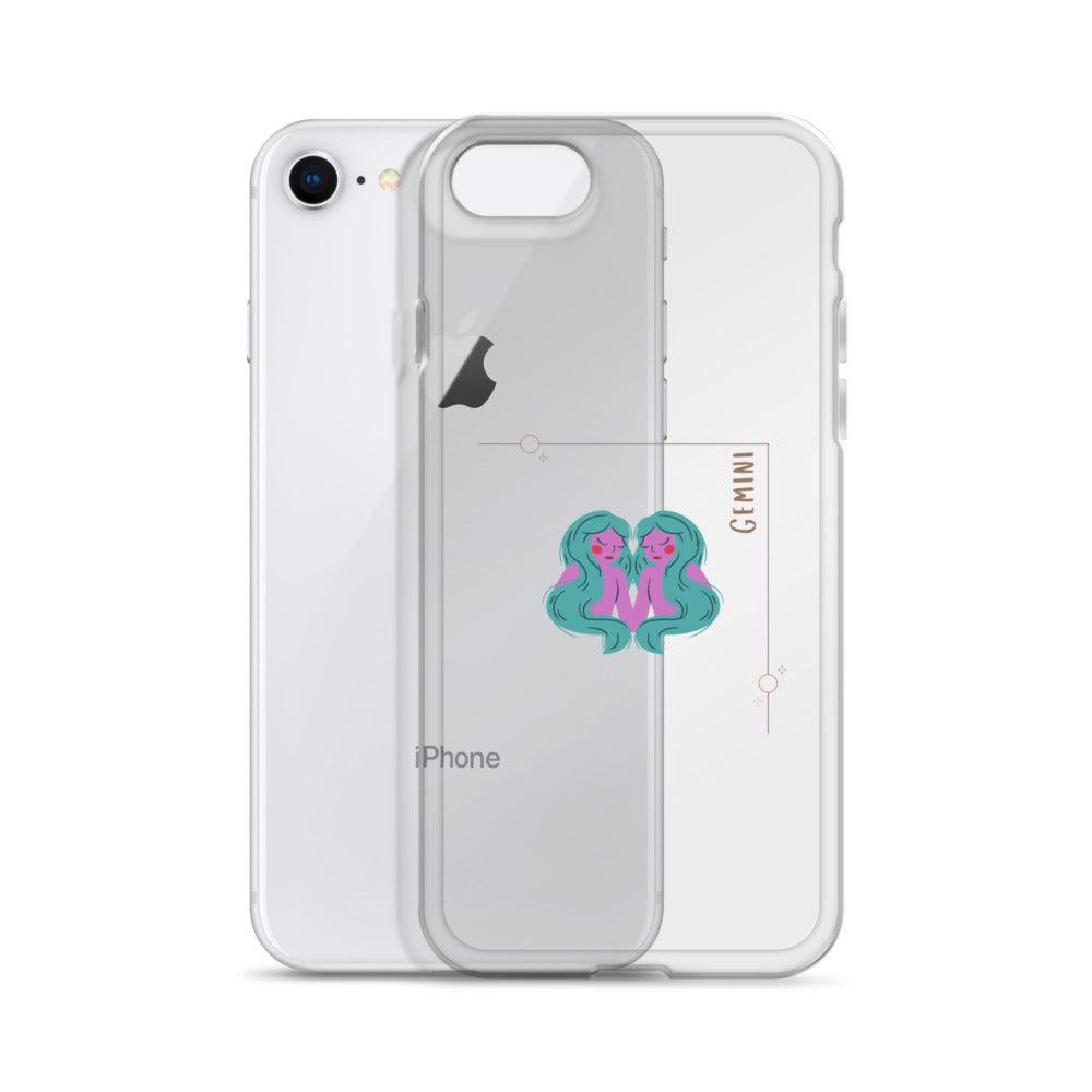 Gemini Star Sign Clear Case for iPhone® - Clover Collection Shop