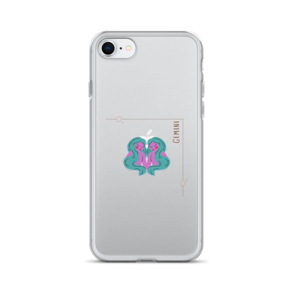 Gemini Star Sign Clear Case for iPhone® - Clover Collection Shop