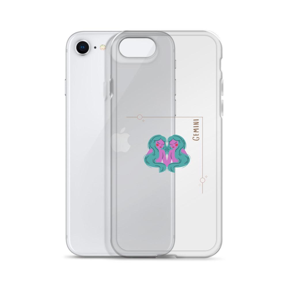 Gemini Star Sign Clear Case for iPhone® - Clover Collection Shop