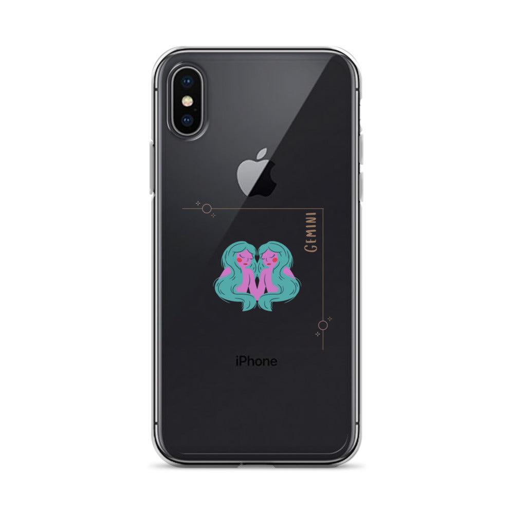 Gemini Star Sign Clear Case for iPhone® - Clover Collection Shop