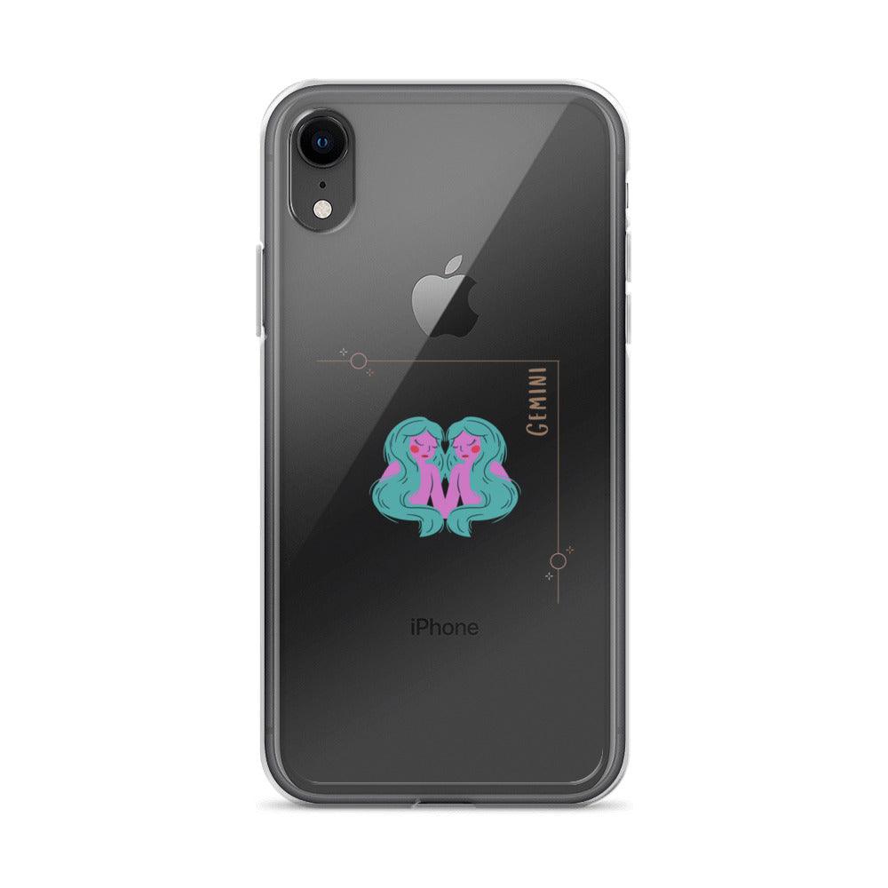 Gemini Star Sign Clear Case for iPhone® - Clover Collection Shop