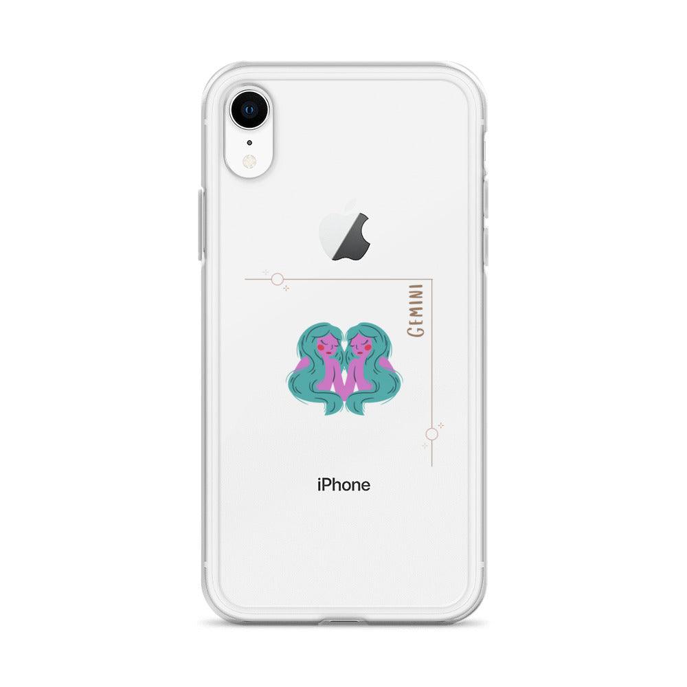 Gemini Star Sign Clear Case for iPhone® - Clover Collection Shop