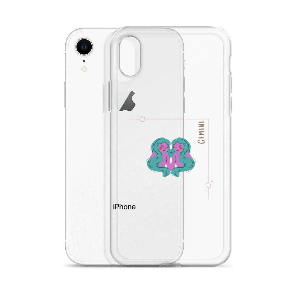 Gemini Star Sign Clear Case for iPhone® - Clover Collection Shop