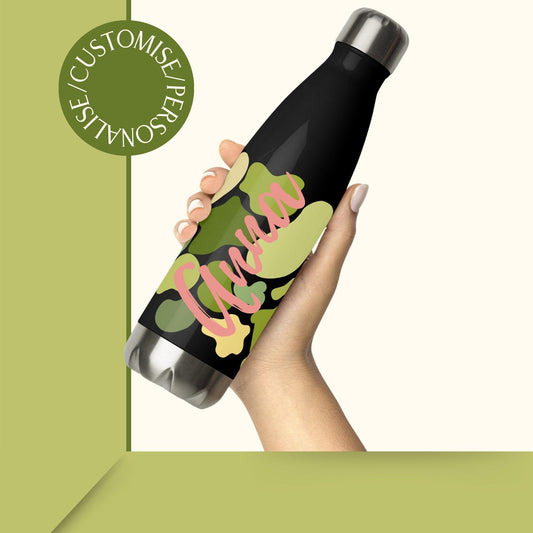Green Patch Stainless Steel Water Bottle - Clover Collection Shop