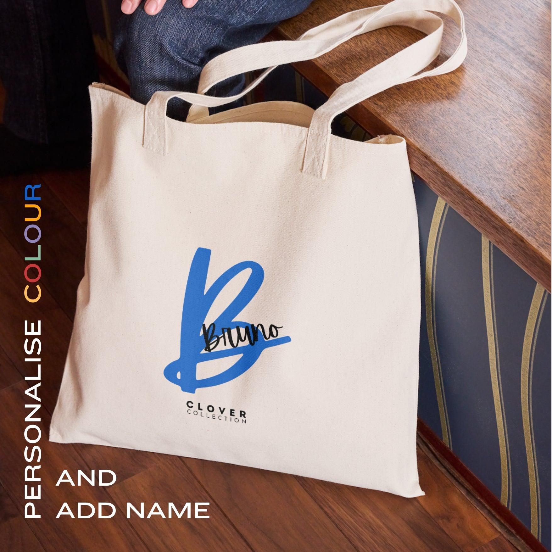 Initial “B” Eco Tote Bag - Clover Collection Shop