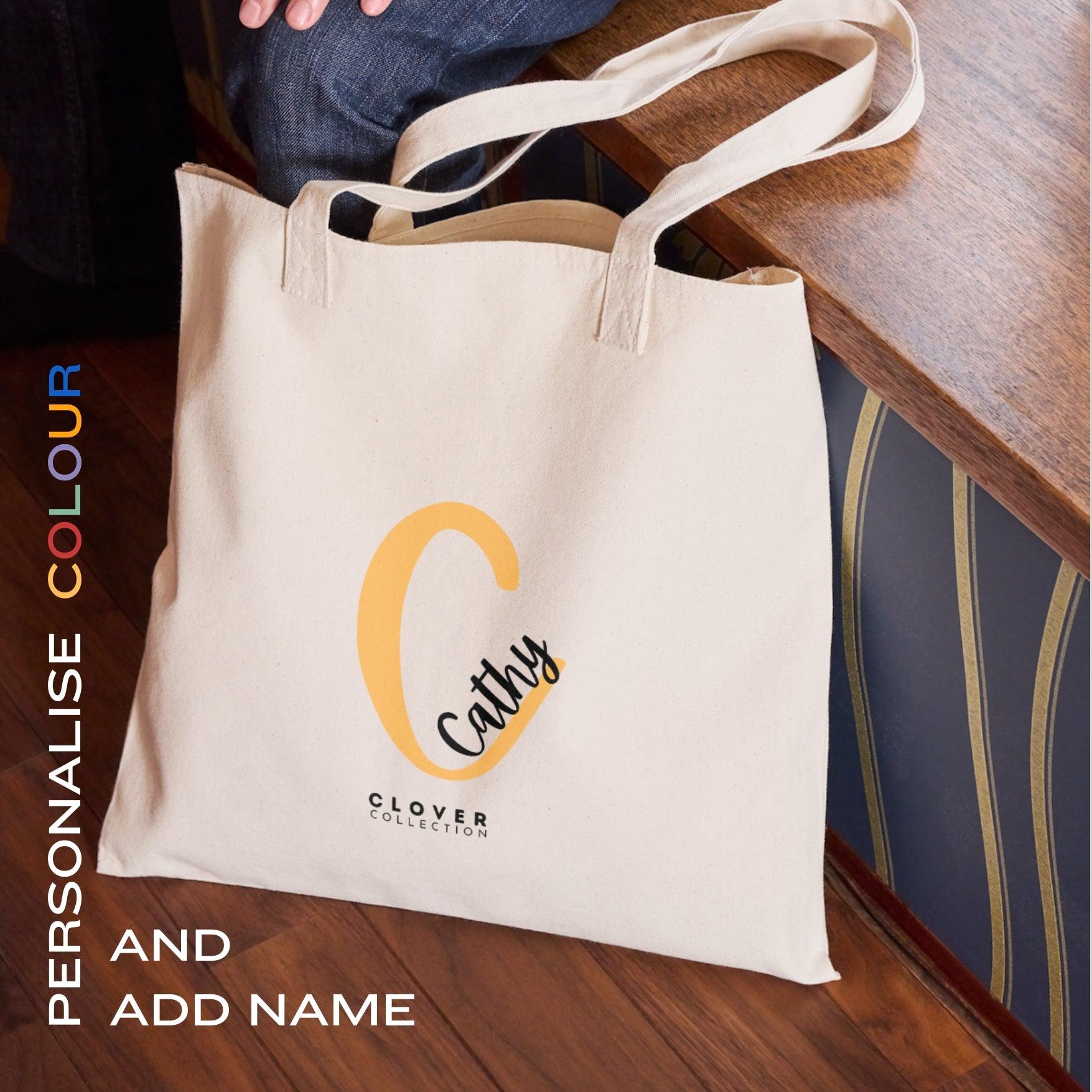 Initial “C” Eco Tote Bag - Clover Collection Shop