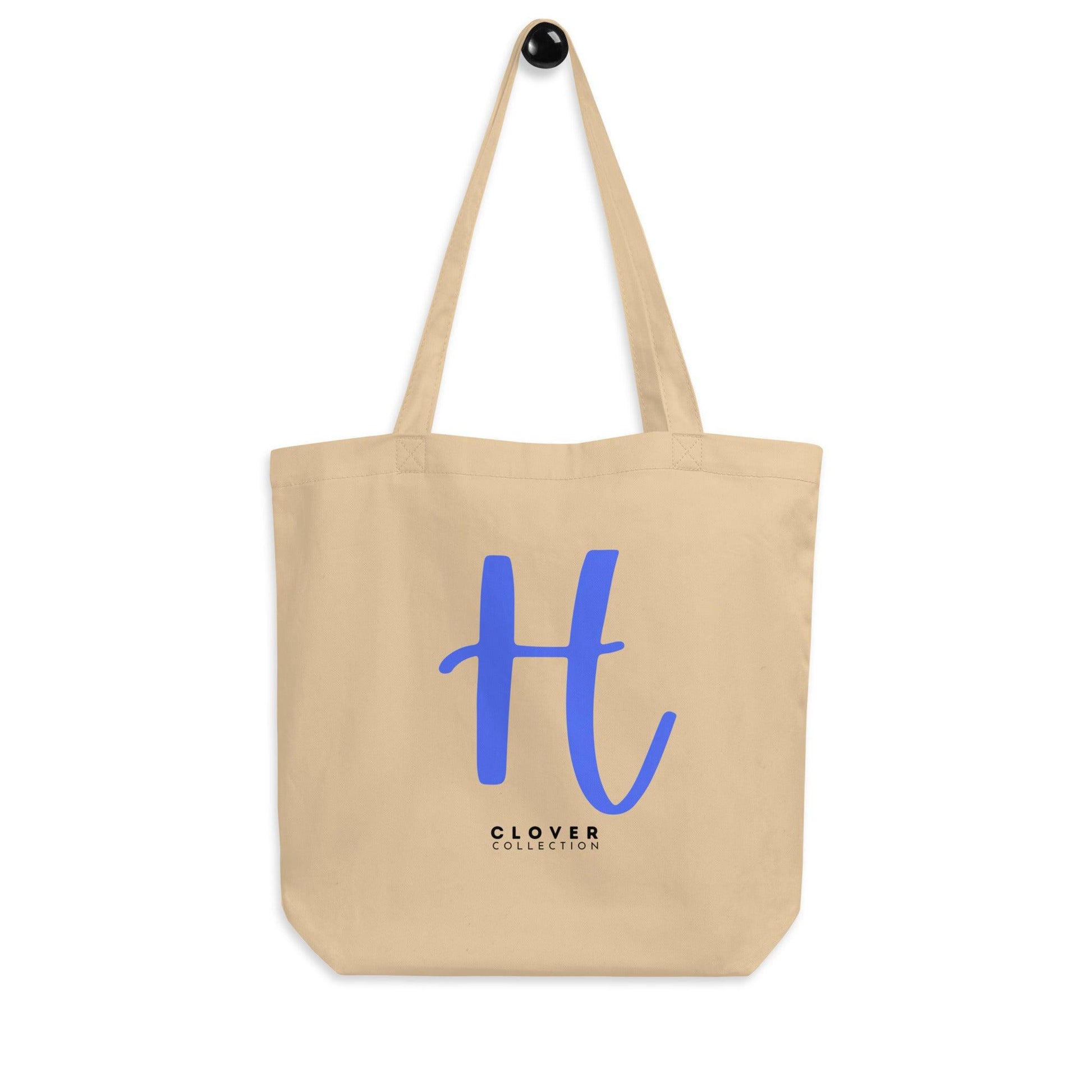 Initial “H” Eco Tote Bag - Clover Collection Shop