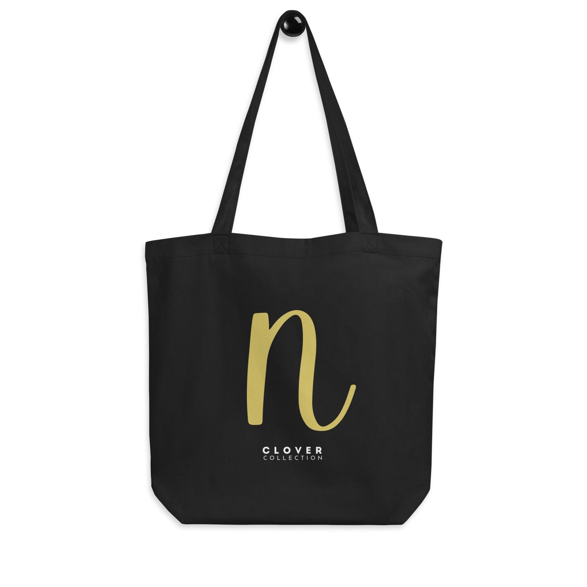 Initial “N” Eco Tote Bag - Clover Collection Shop