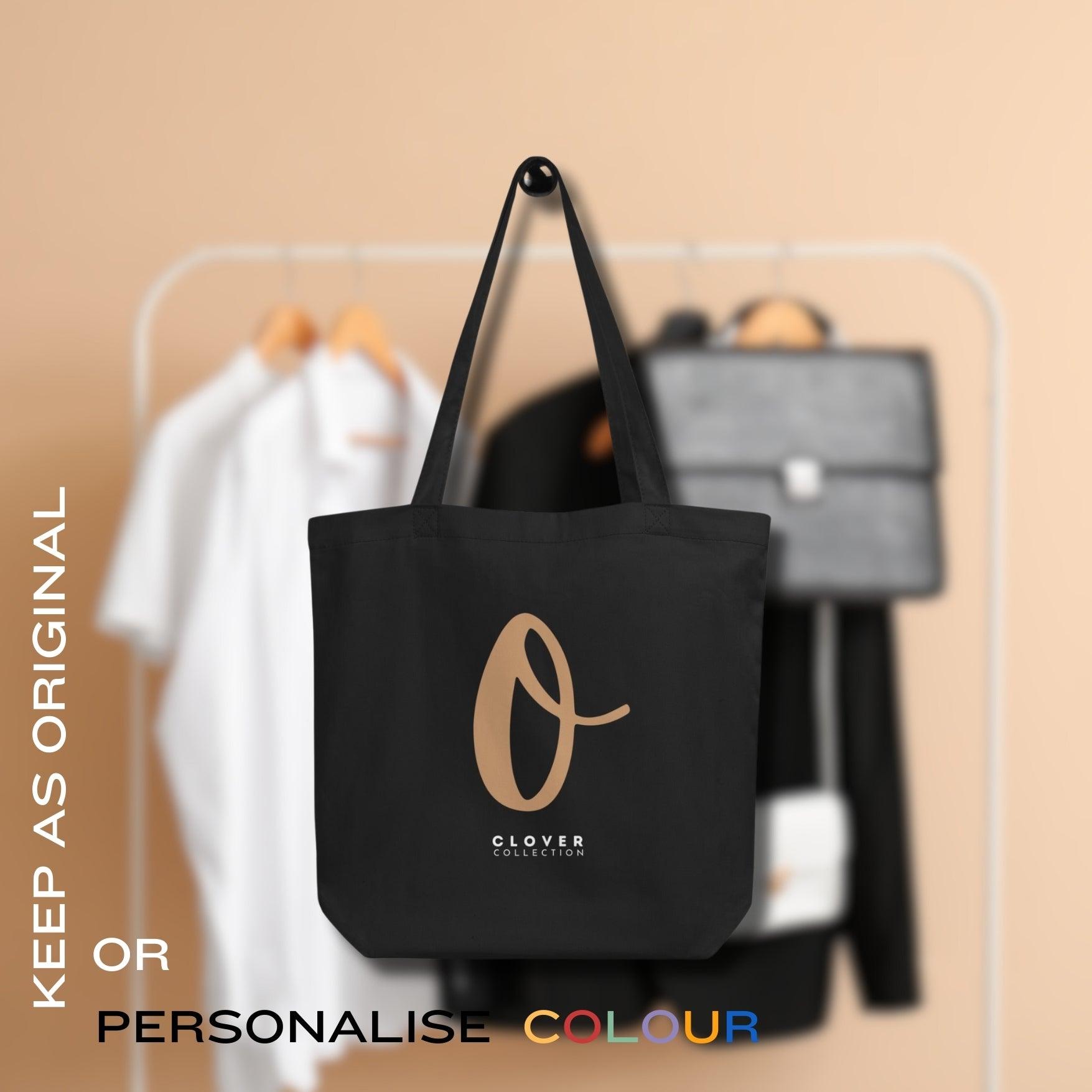 Initial “O” Eco Tote Bag - Clover Collection Shop