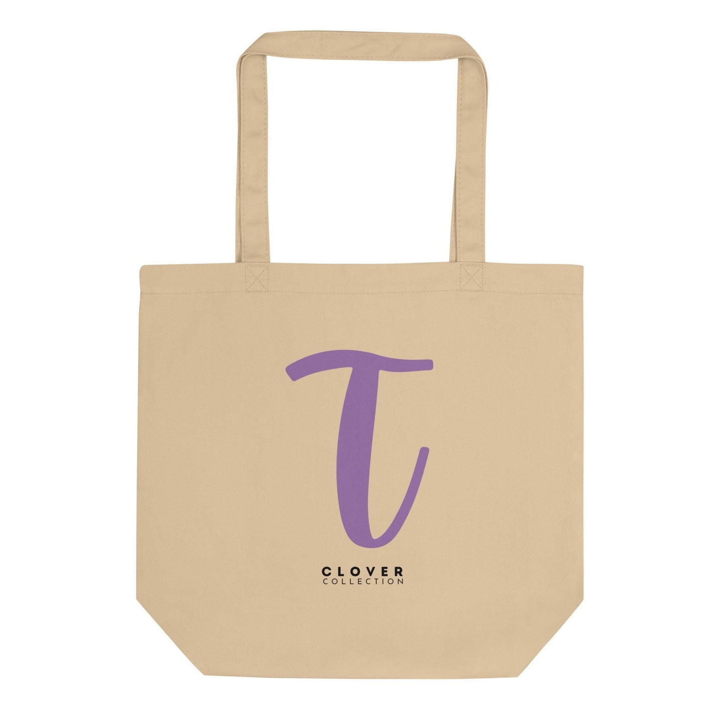 Initial “T” Eco Tote Bag - Clover Collection Shop