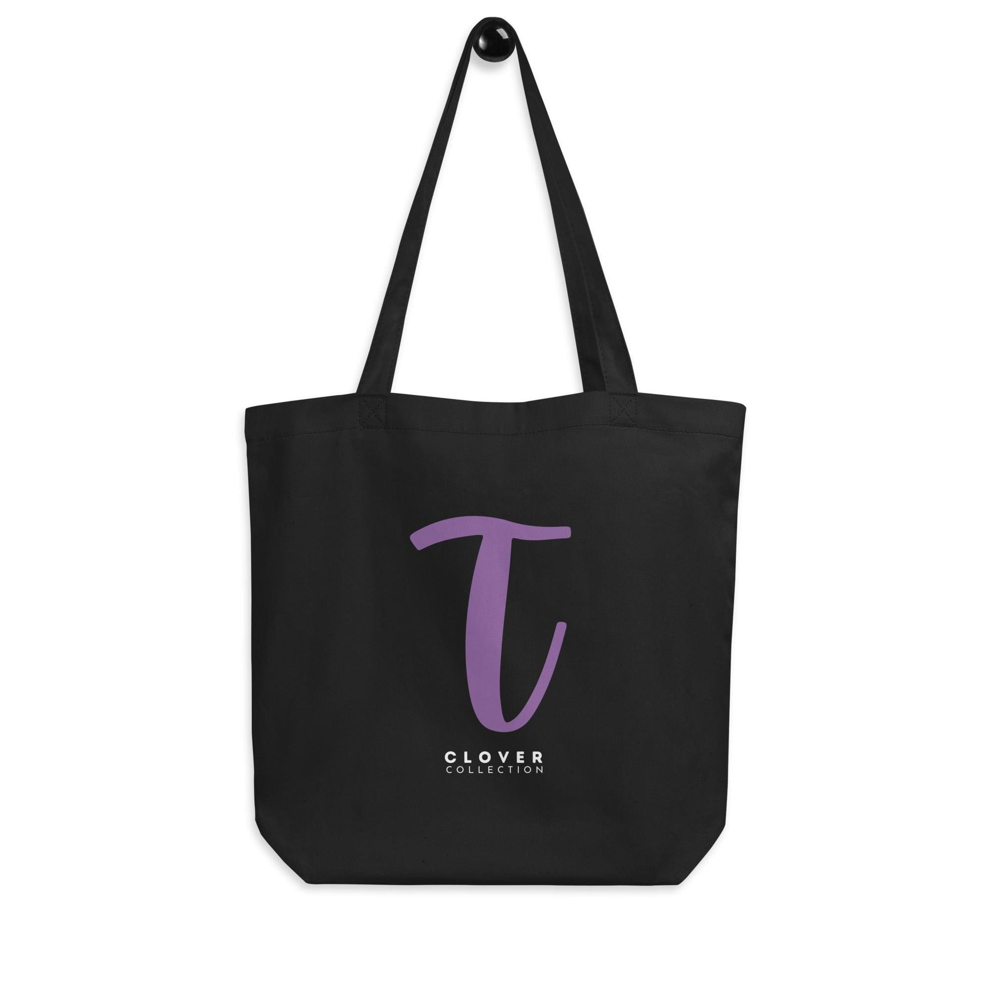 Initial “T” Eco Tote Bag - Clover Collection Shop