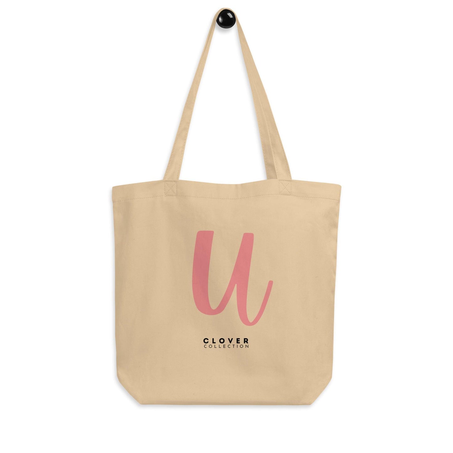 Initial “U” Eco Tote Bag - Clover Collection Shop