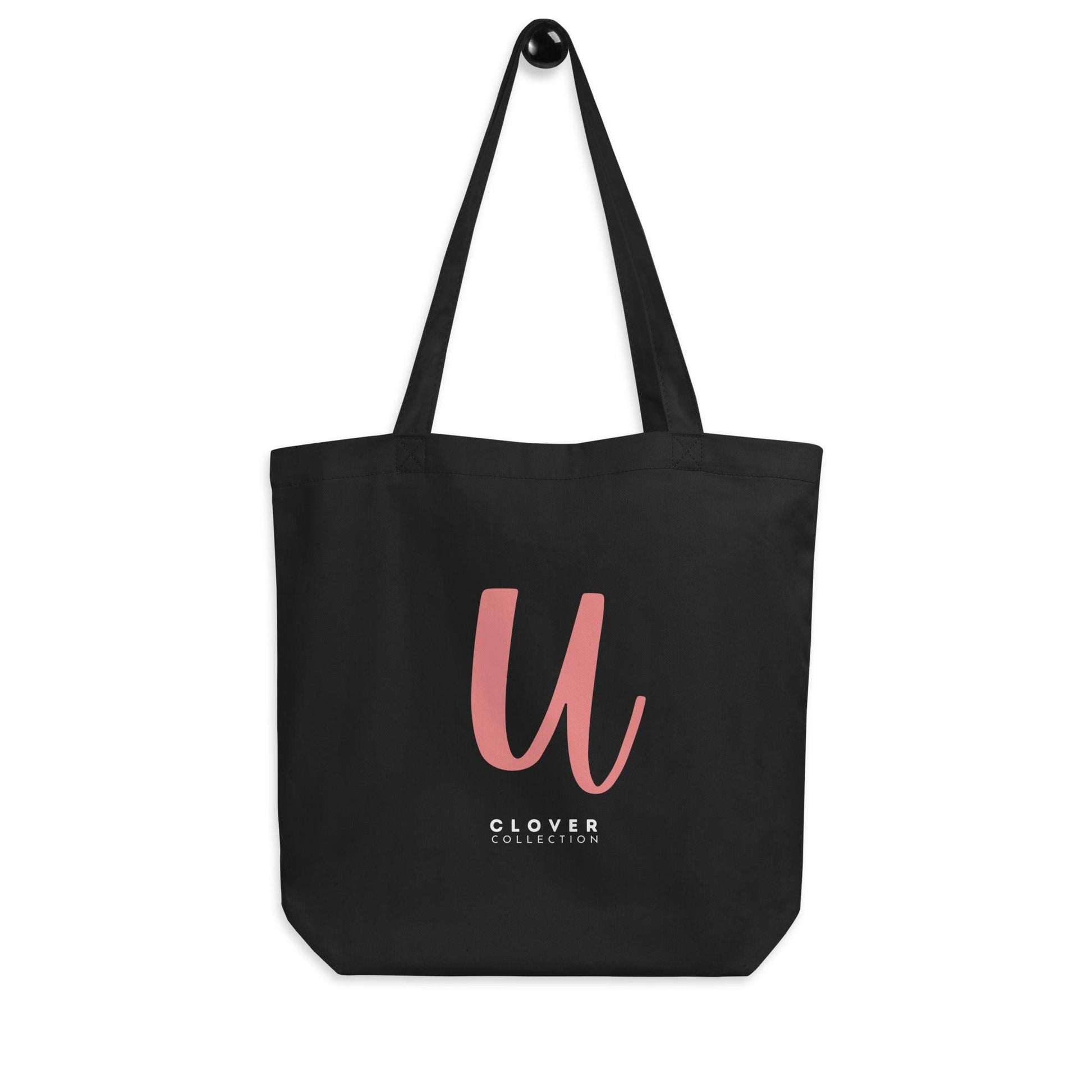 Initial “U” Eco Tote Bag - Clover Collection Shop