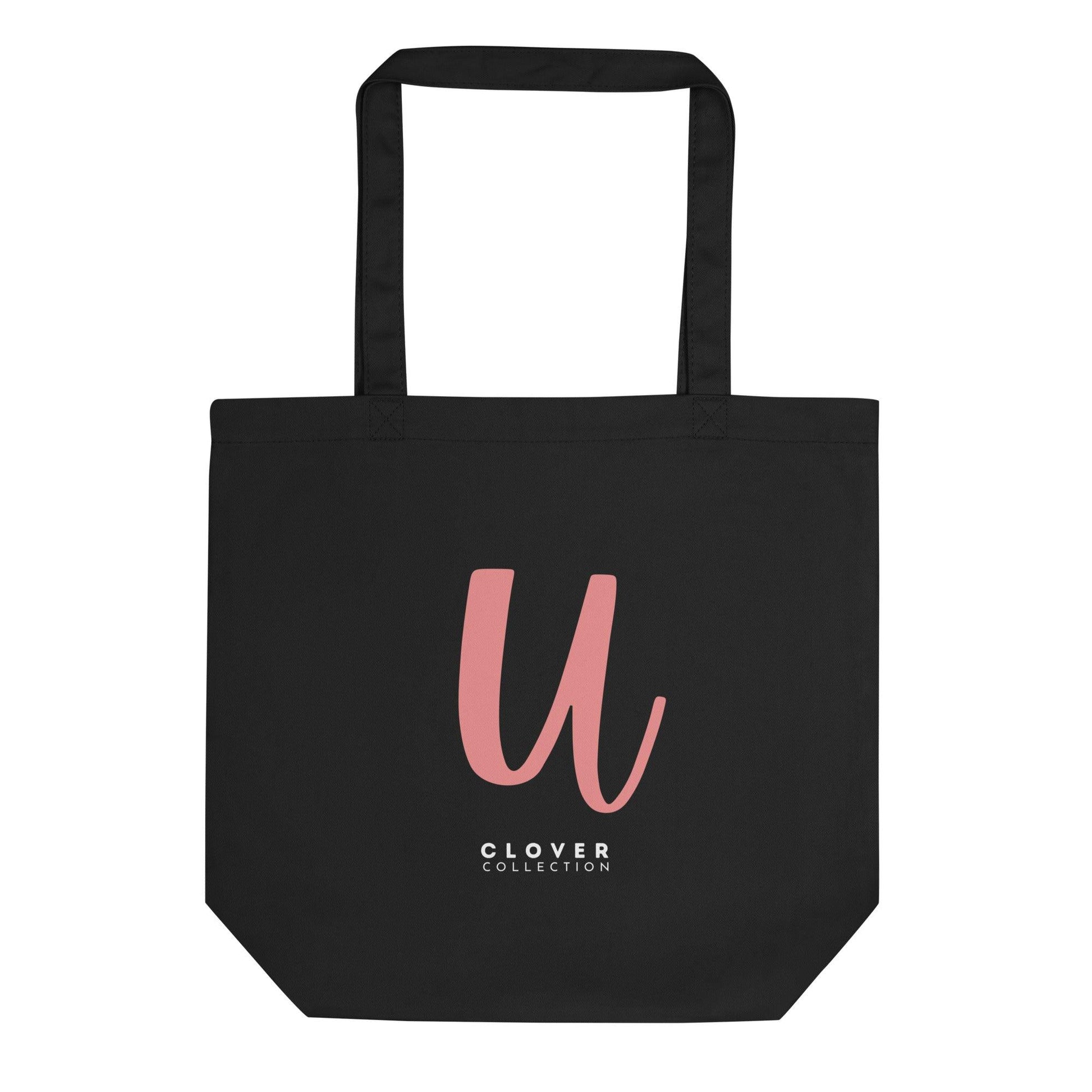 Initial “U” Eco Tote Bag - Clover Collection Shop