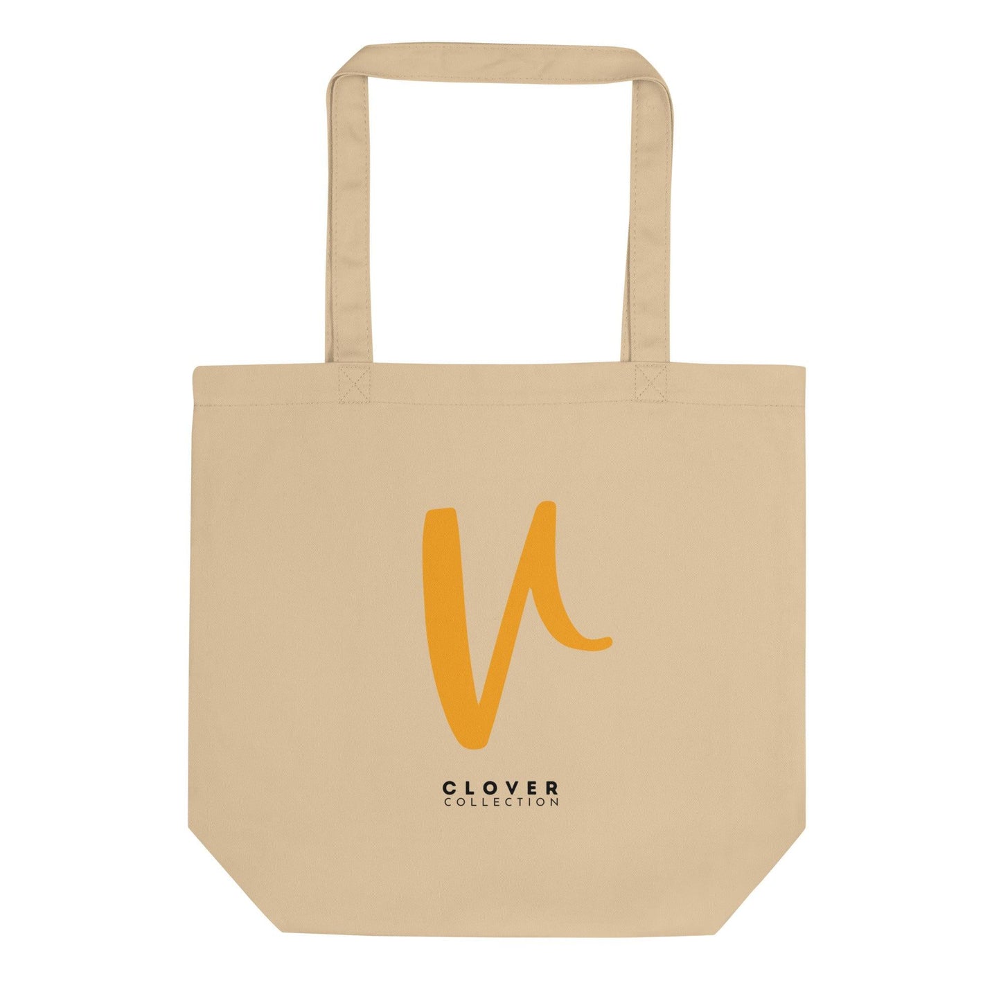 Initial “V” Eco Tote Bag - Clover Collection Shop