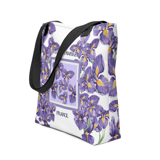 Iris (France) Flower Market Premium Tote Bag - Clover Collection Shop