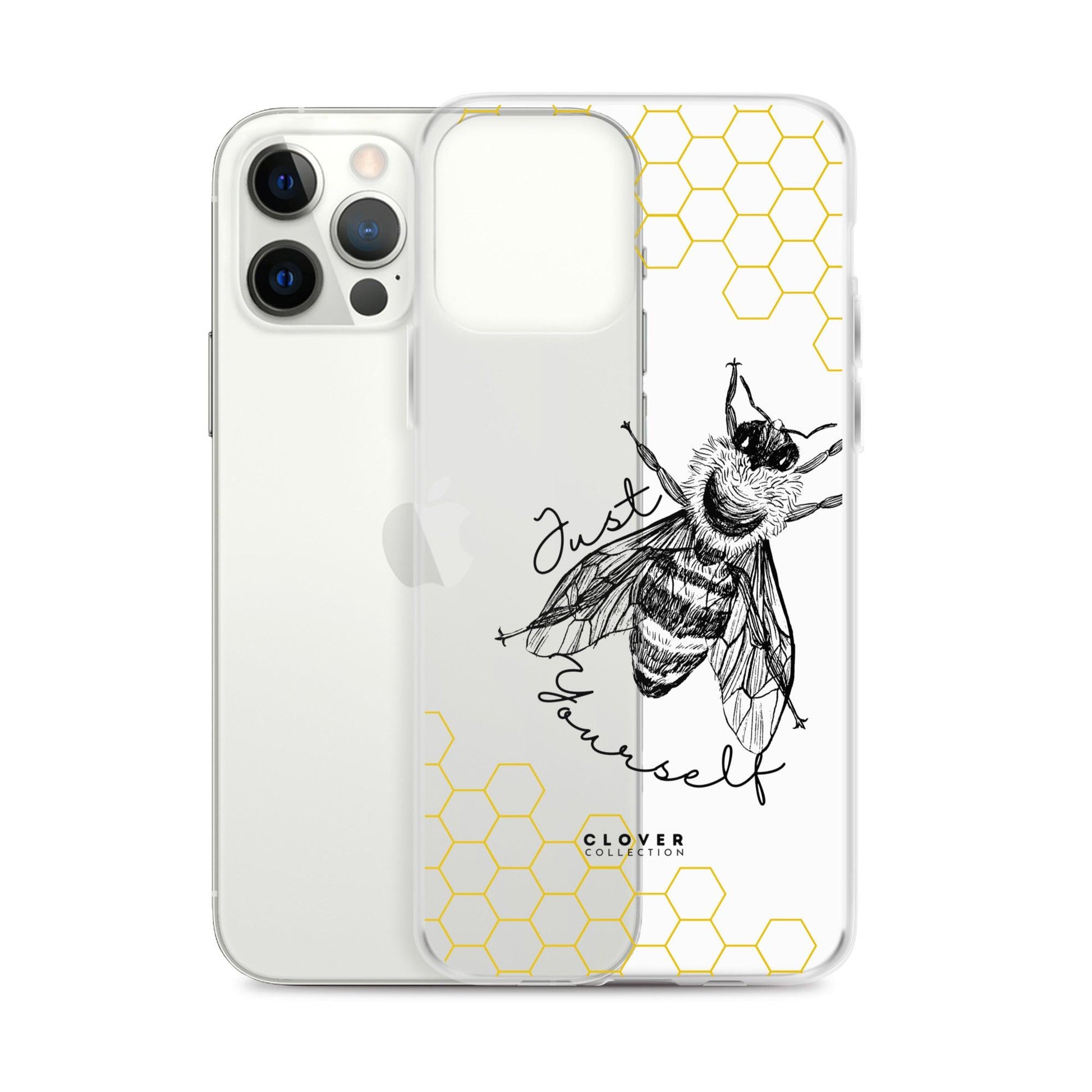 Just Bee Yourself Clear Case for iPhone - Clover Collection Shop