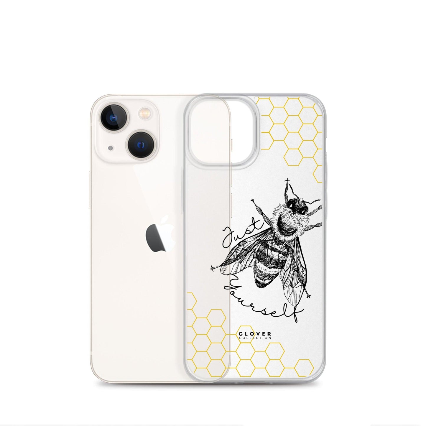 Just Bee Yourself Clear Case for iPhone - Clover Collection Shop