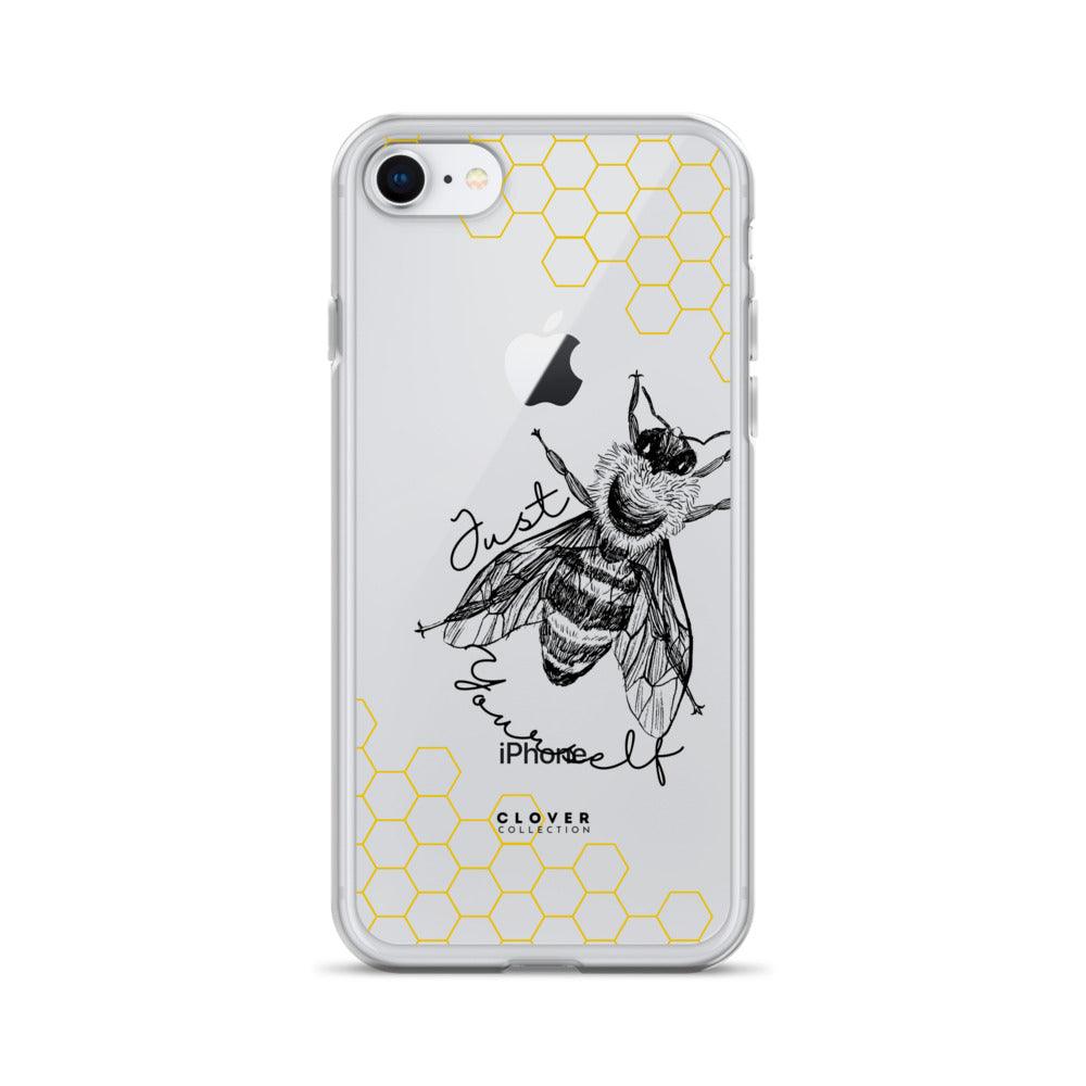 Just Bee Yourself Clear Case for iPhone - Clover Collection Shop