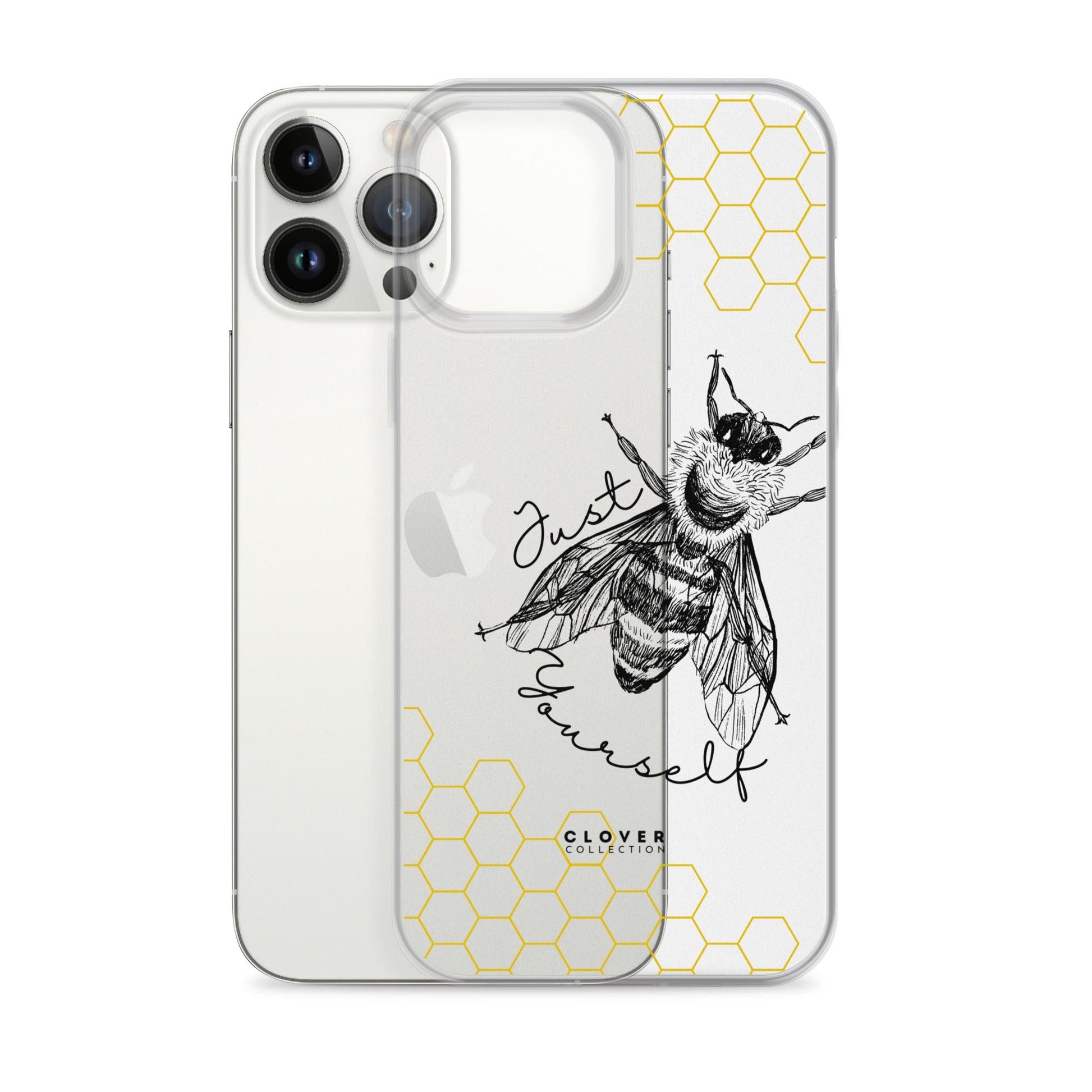 Just Bee Yourself Clear Case for iPhone - Clover Collection Shop