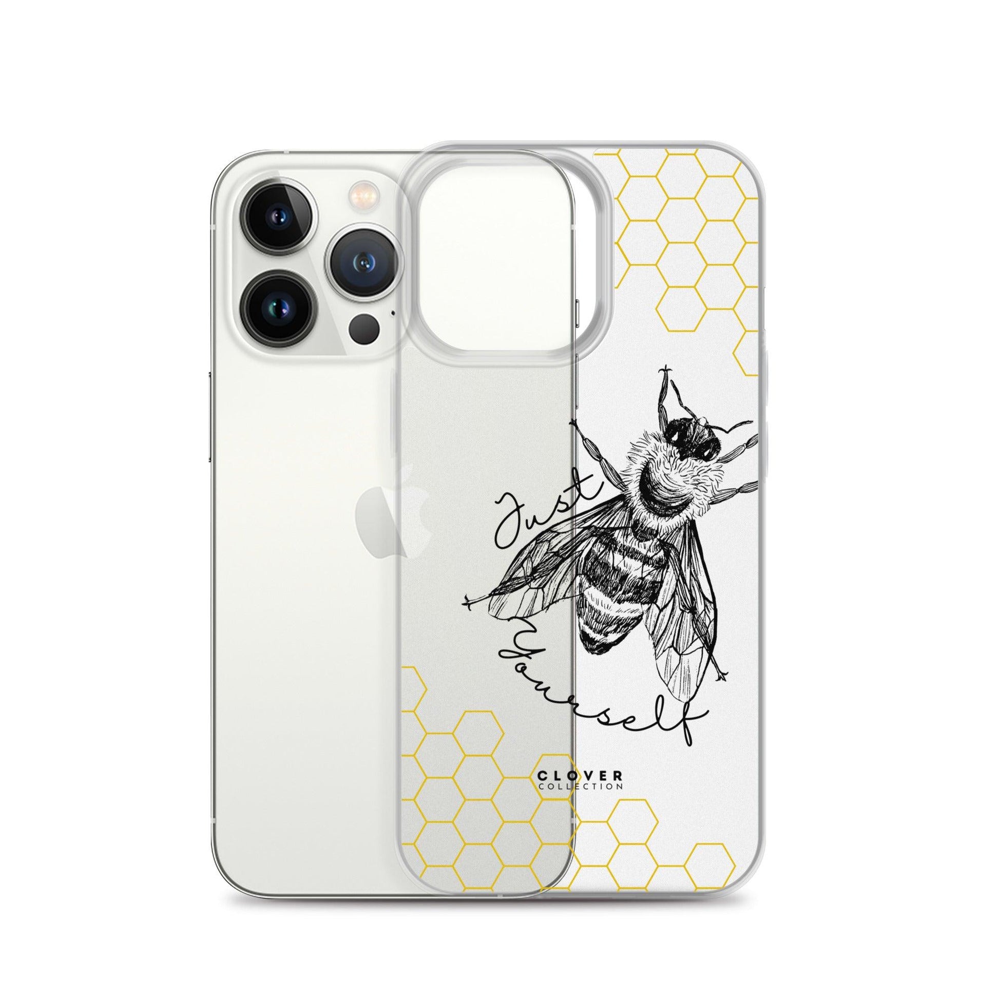 Just Bee Yourself Clear Case for iPhone - Clover Collection Shop