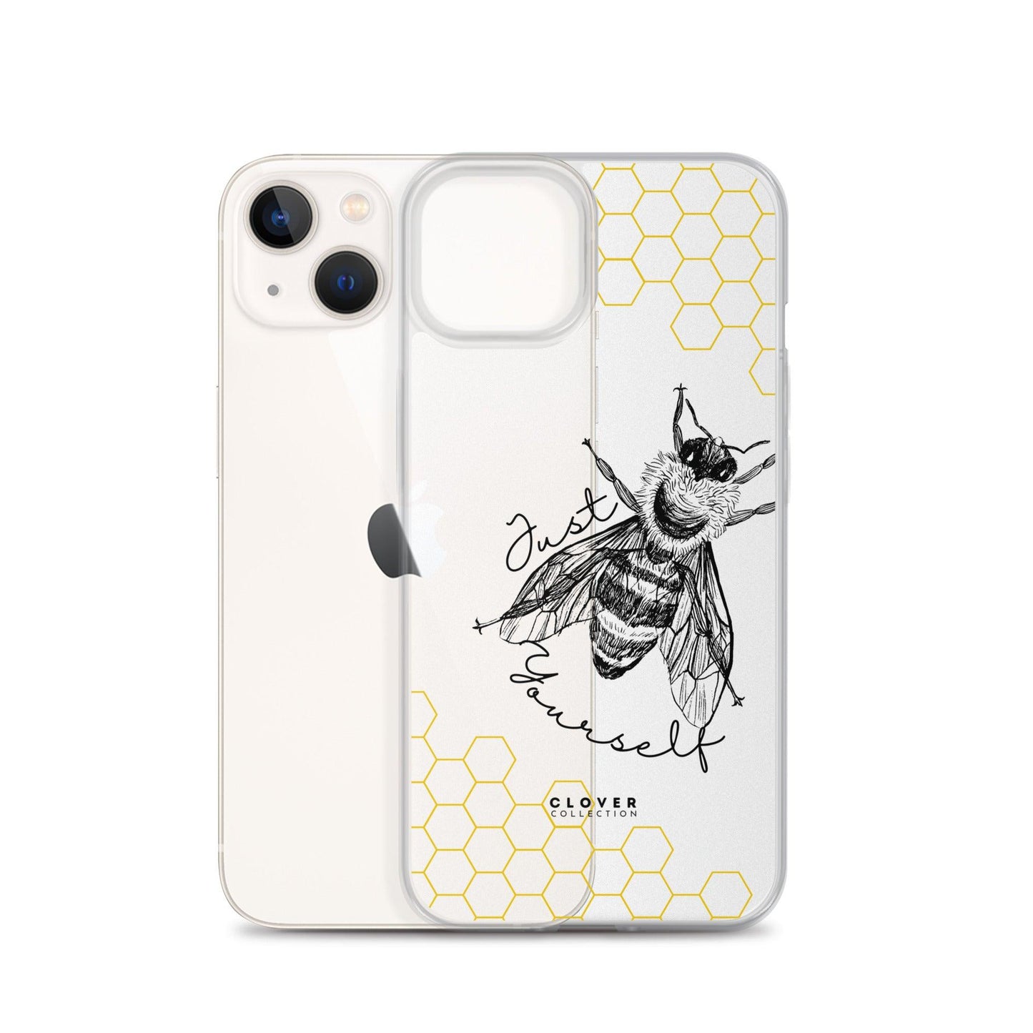 Just Bee Yourself Clear Case for iPhone - Clover Collection Shop