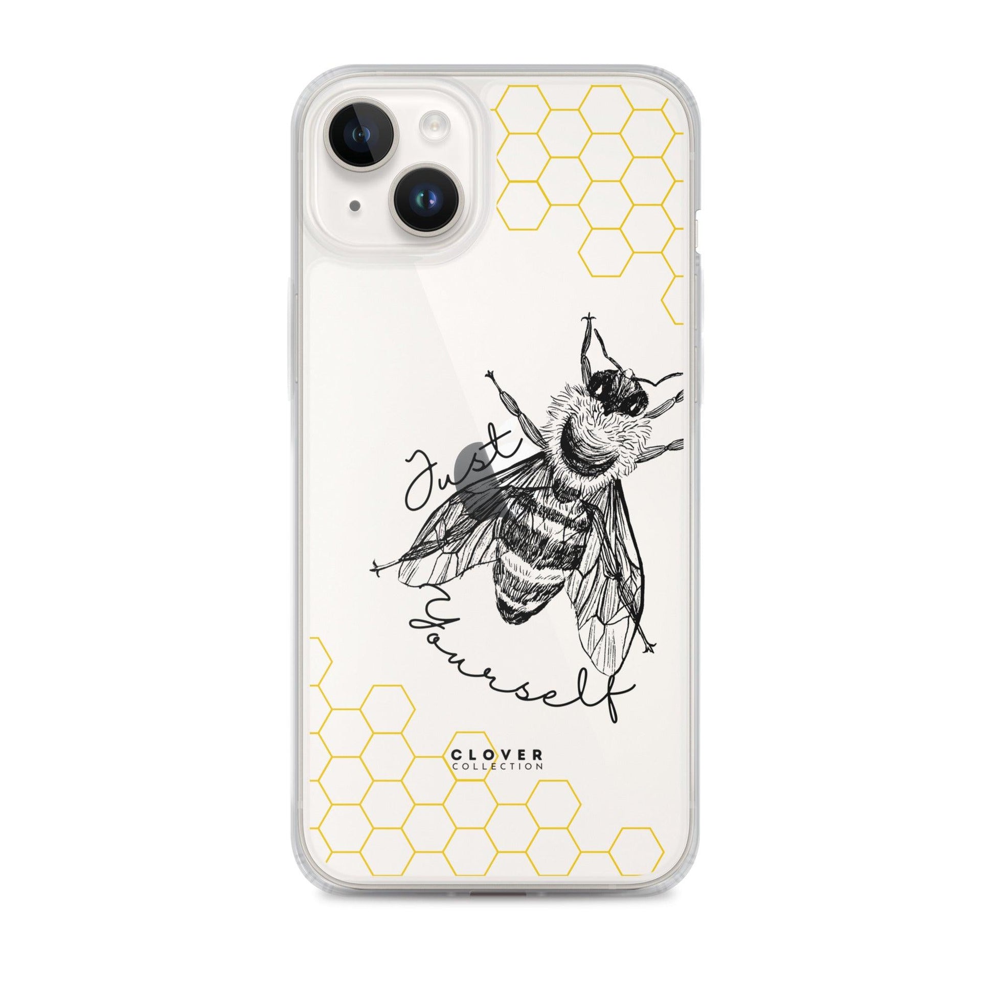 Just Bee Yourself Clear Case for iPhone - Clover Collection Shop