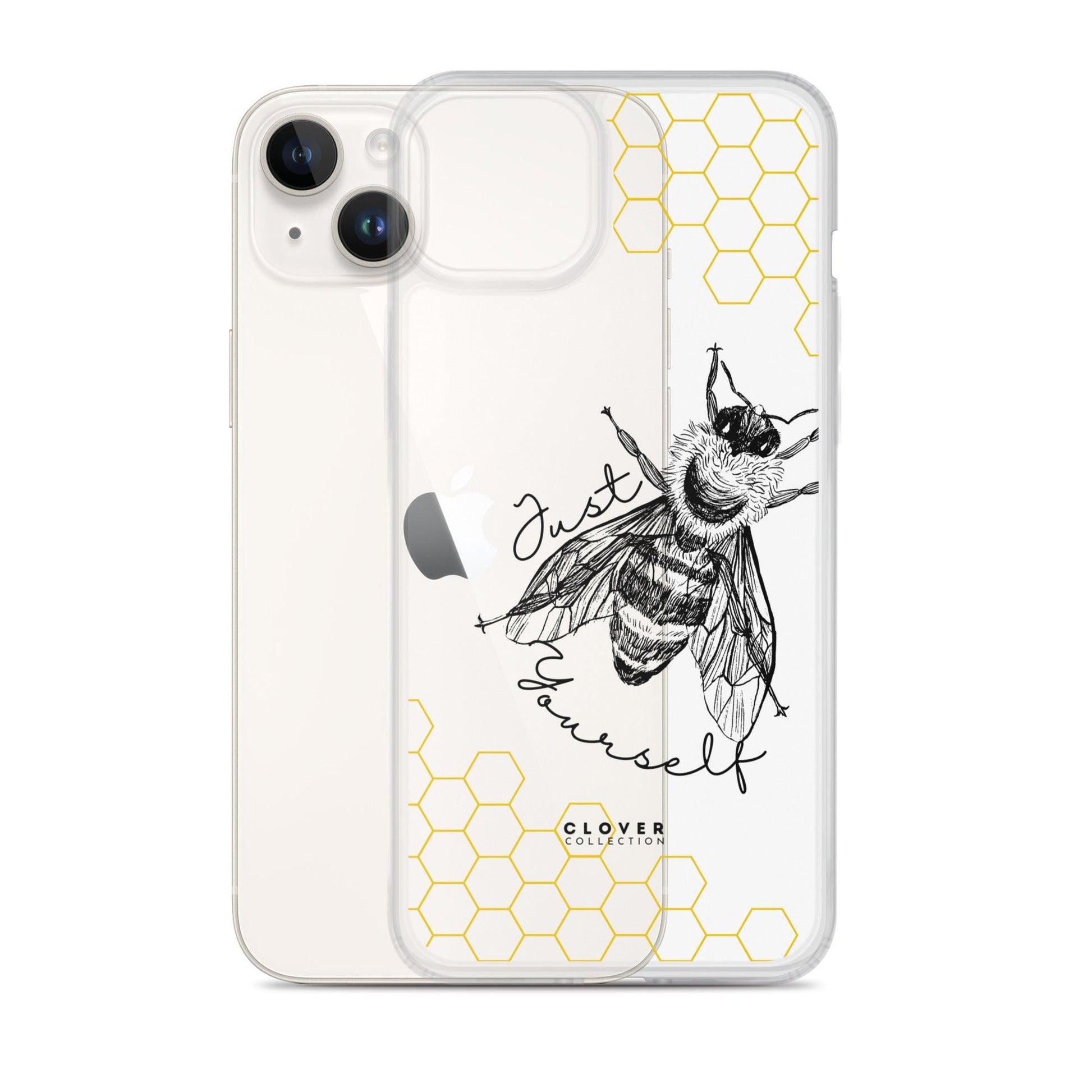 Just Bee Yourself Clear Case for iPhone - Clover Collection Shop