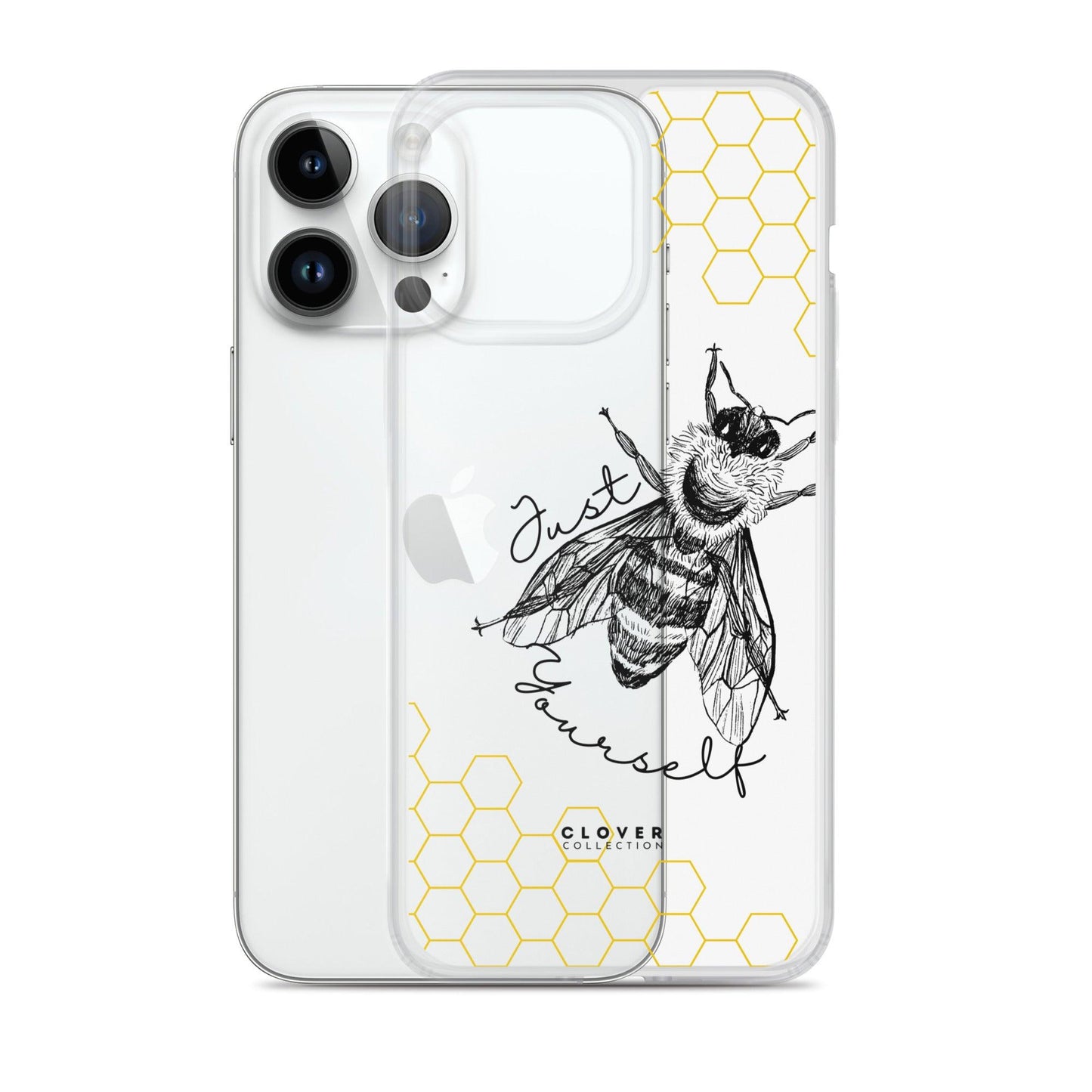 Just Bee Yourself Clear Case for iPhone - Clover Collection Shop