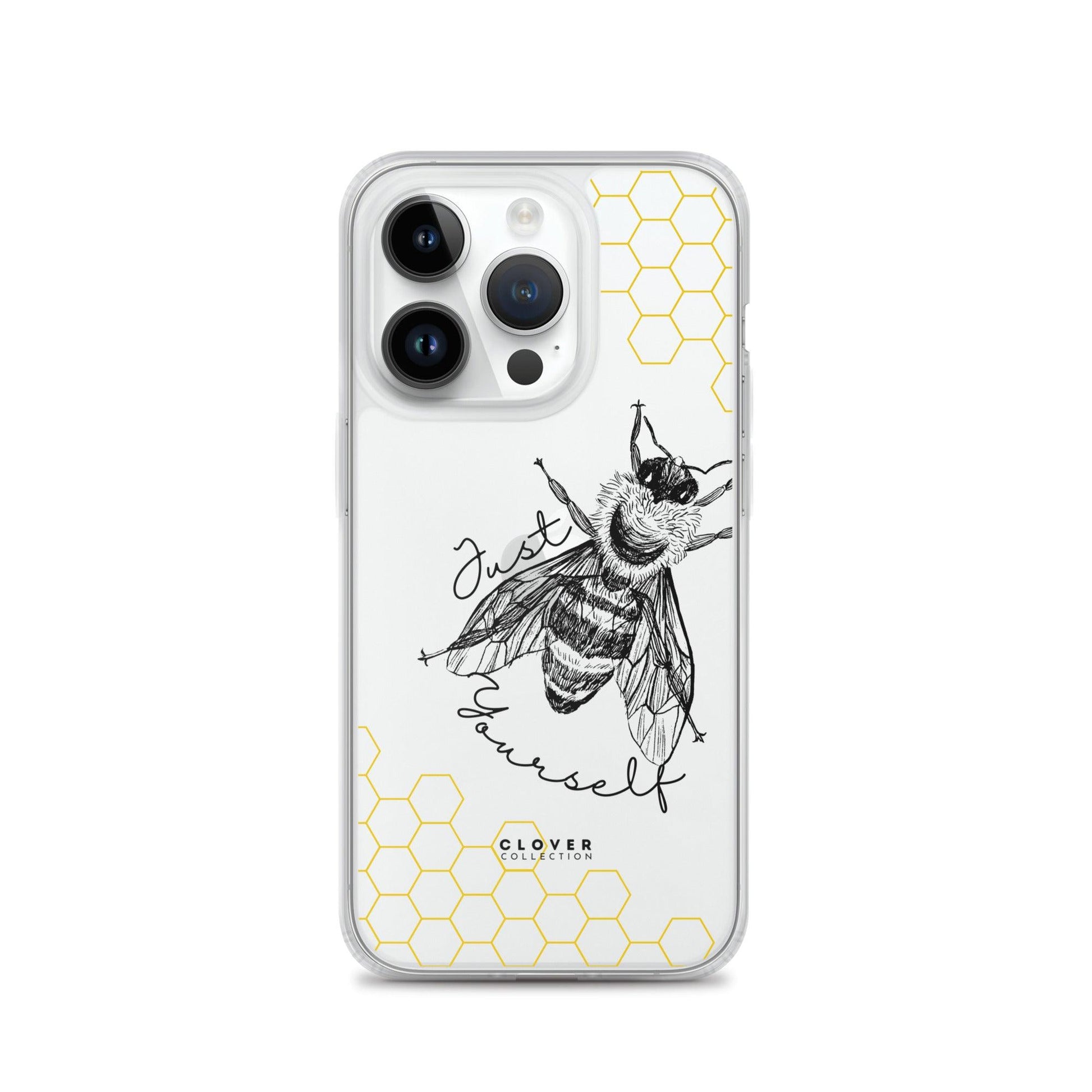 Just Bee Yourself Clear Case for iPhone - Clover Collection Shop