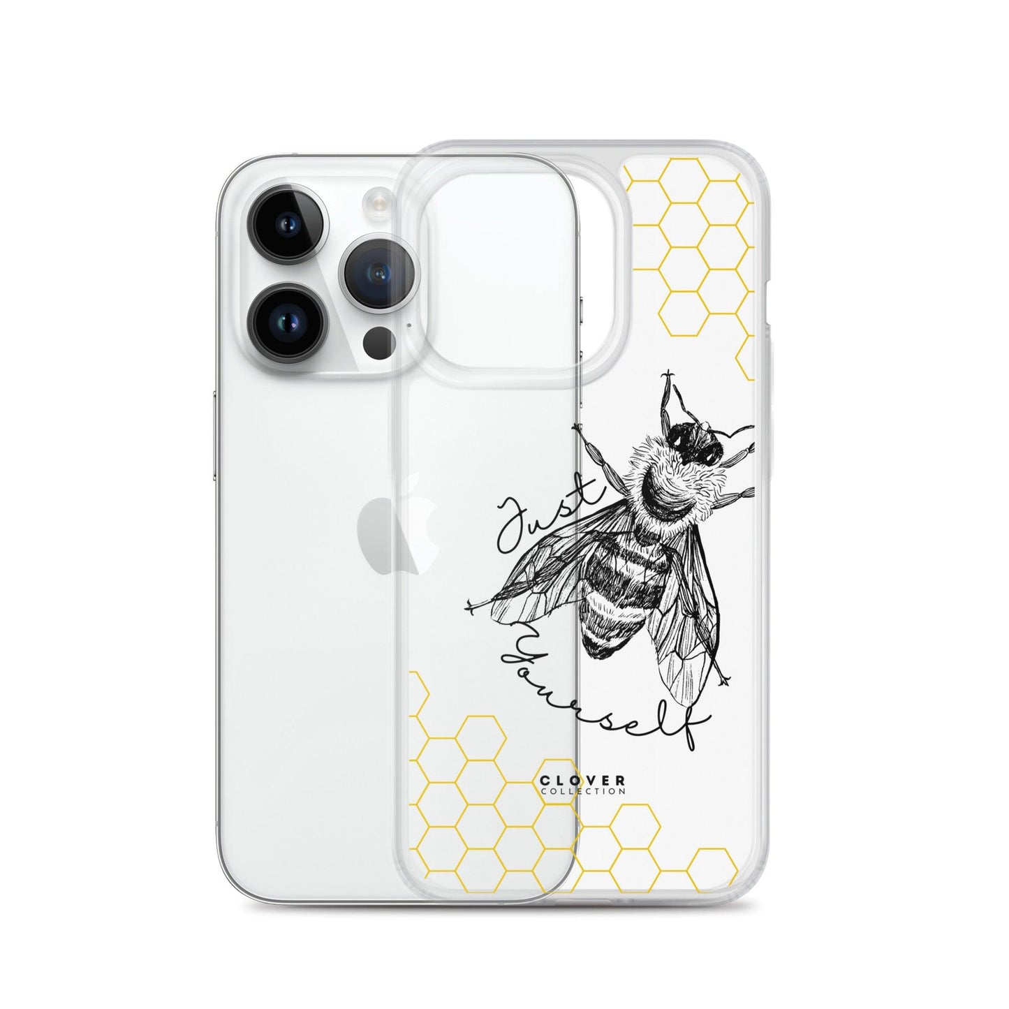 Just Bee Yourself Clear Case for iPhone - Clover Collection Shop