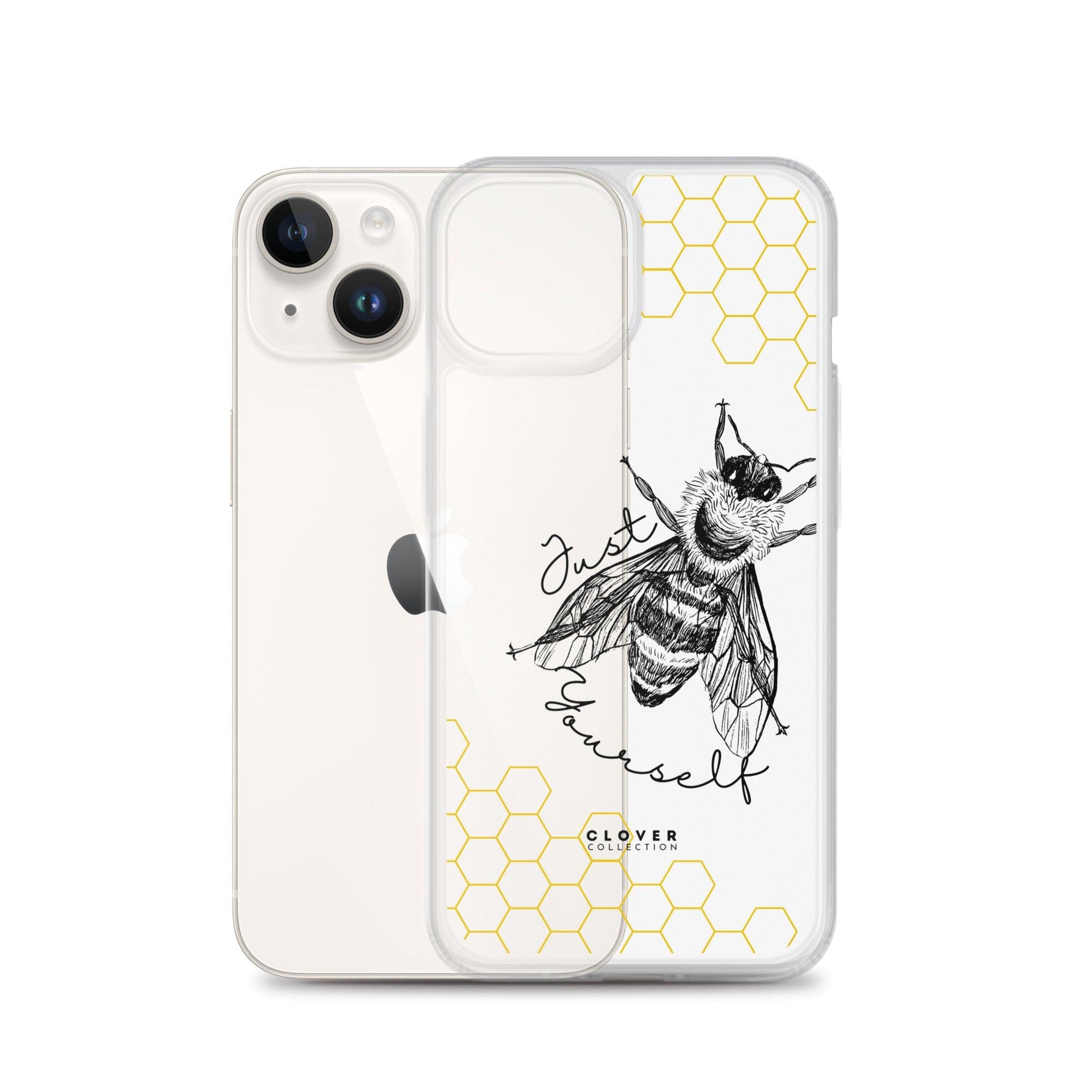 Just Bee Yourself Clear Case for iPhone - Clover Collection Shop