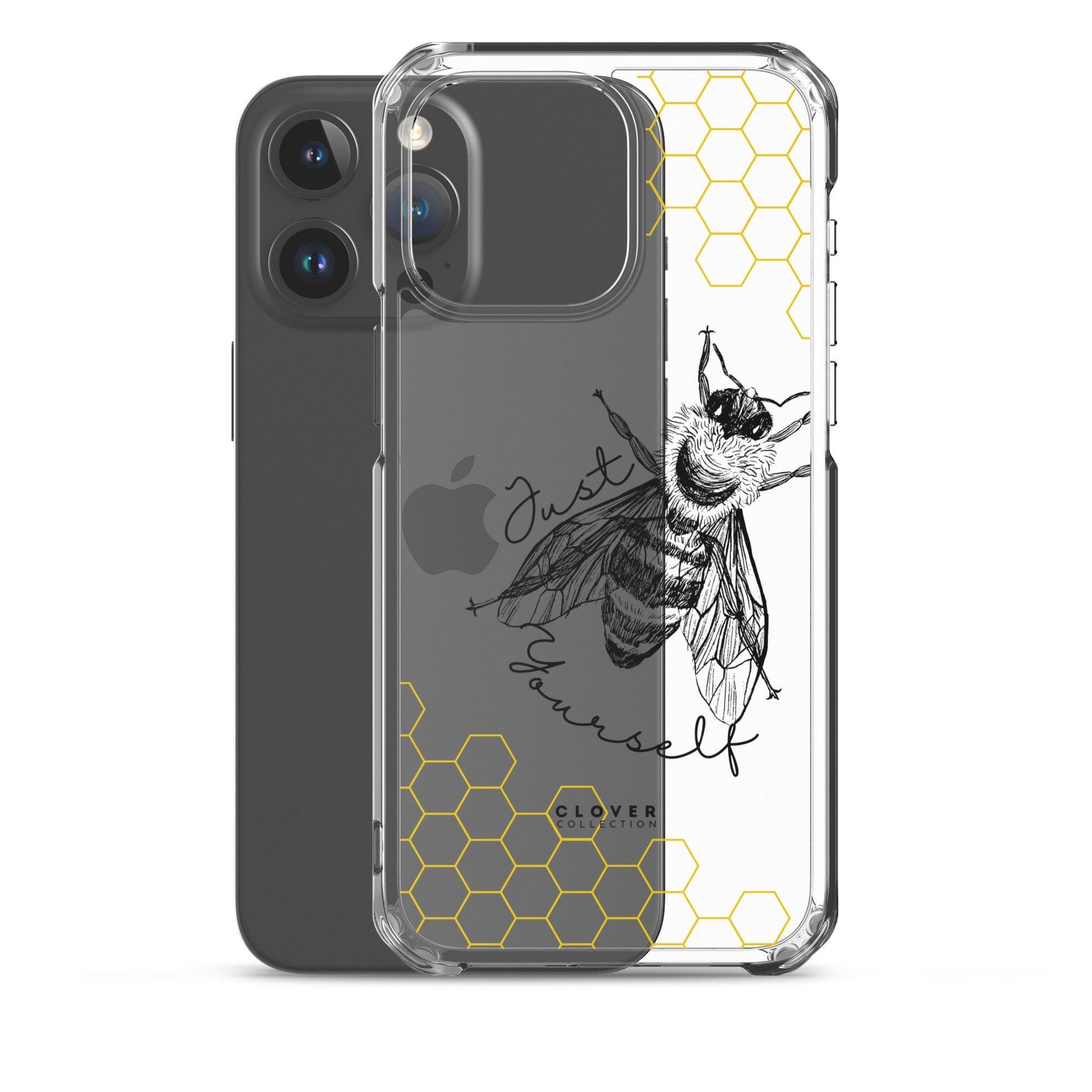 Just Bee Yourself Clear Case for iPhone - Clover Collection Shop