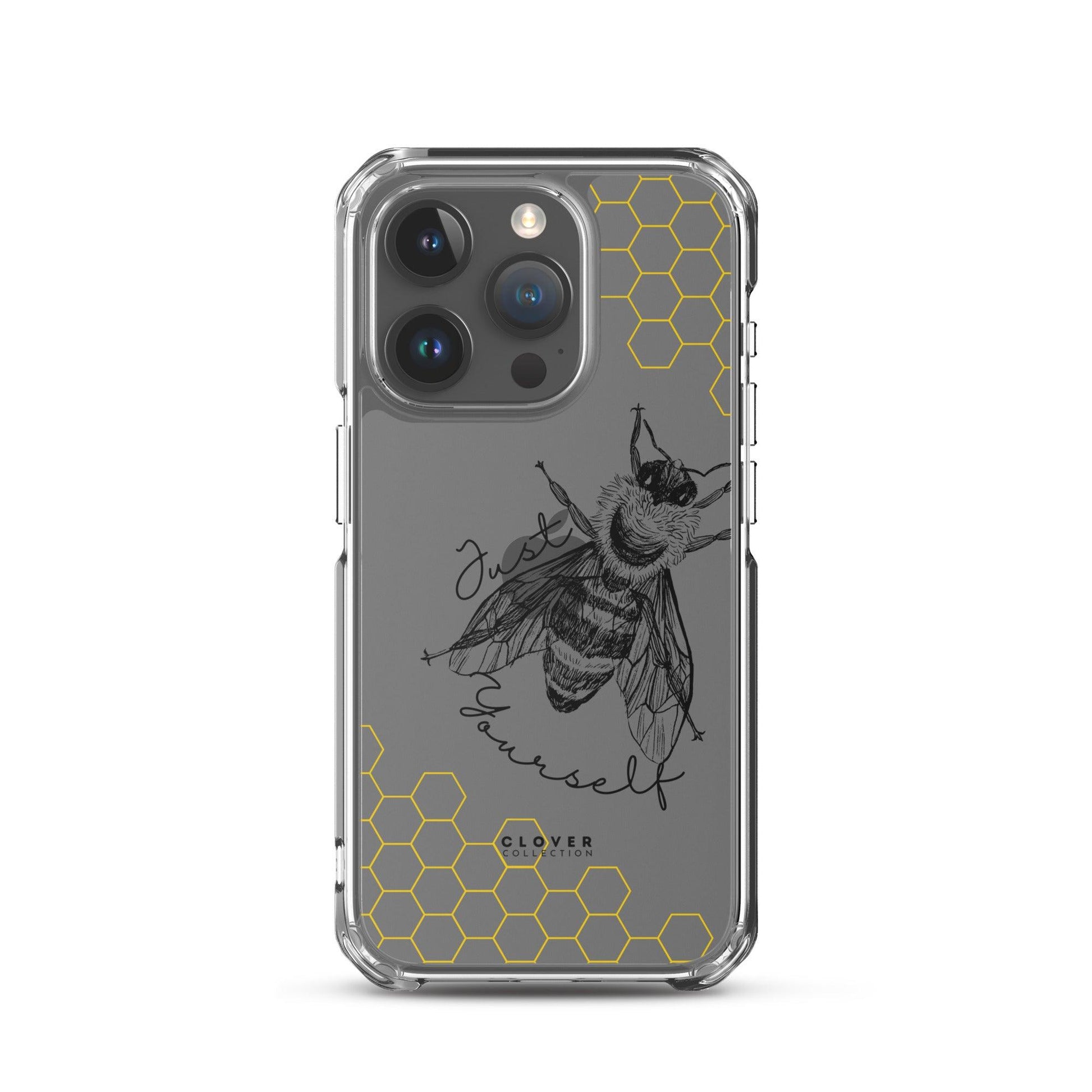 Just Bee Yourself Clear Case for iPhone - Clover Collection Shop