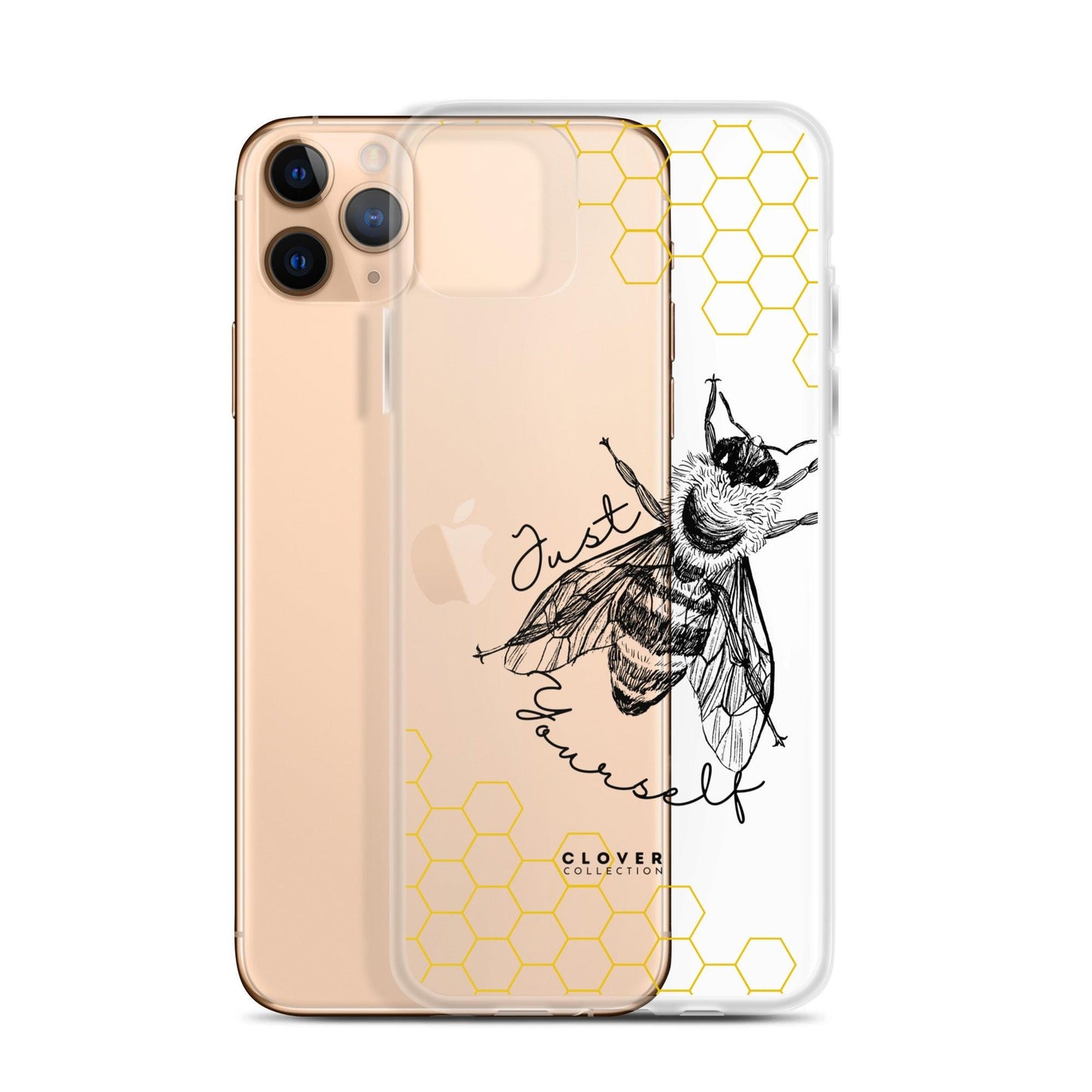 Just Bee Yourself Clear Case for iPhone - Clover Collection Shop