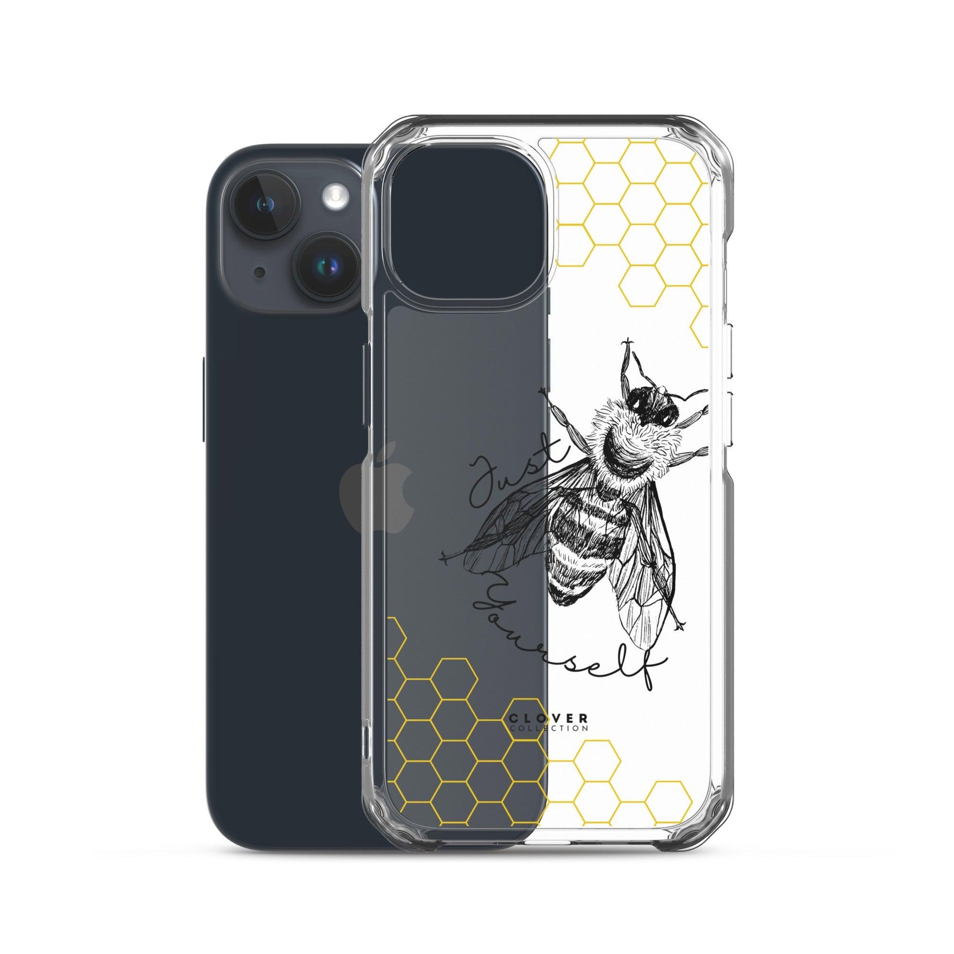 Just Bee Yourself Clear Case for iPhone - Clover Collection Shop