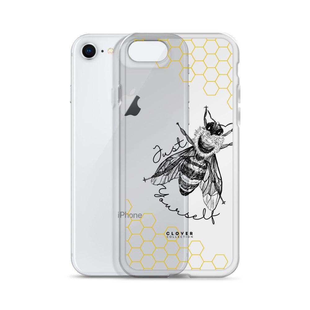 Just Bee Yourself Clear Case for iPhone - Clover Collection Shop