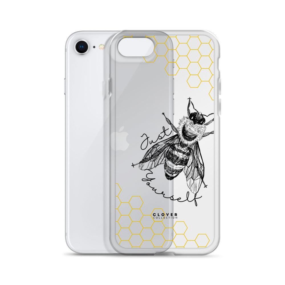 Just Bee Yourself Clear Case for iPhone - Clover Collection Shop