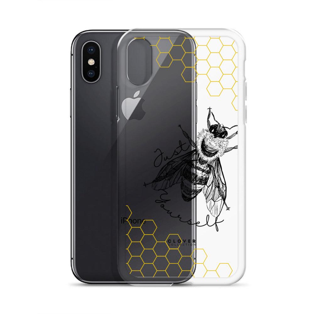 Just Bee Yourself Clear Case for iPhone - Clover Collection Shop