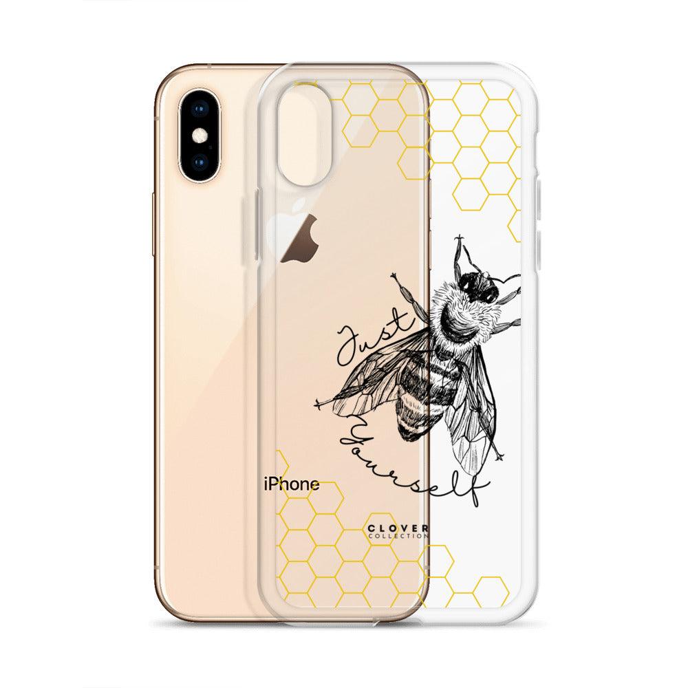 Just Bee Yourself Clear Case for iPhone - Clover Collection Shop