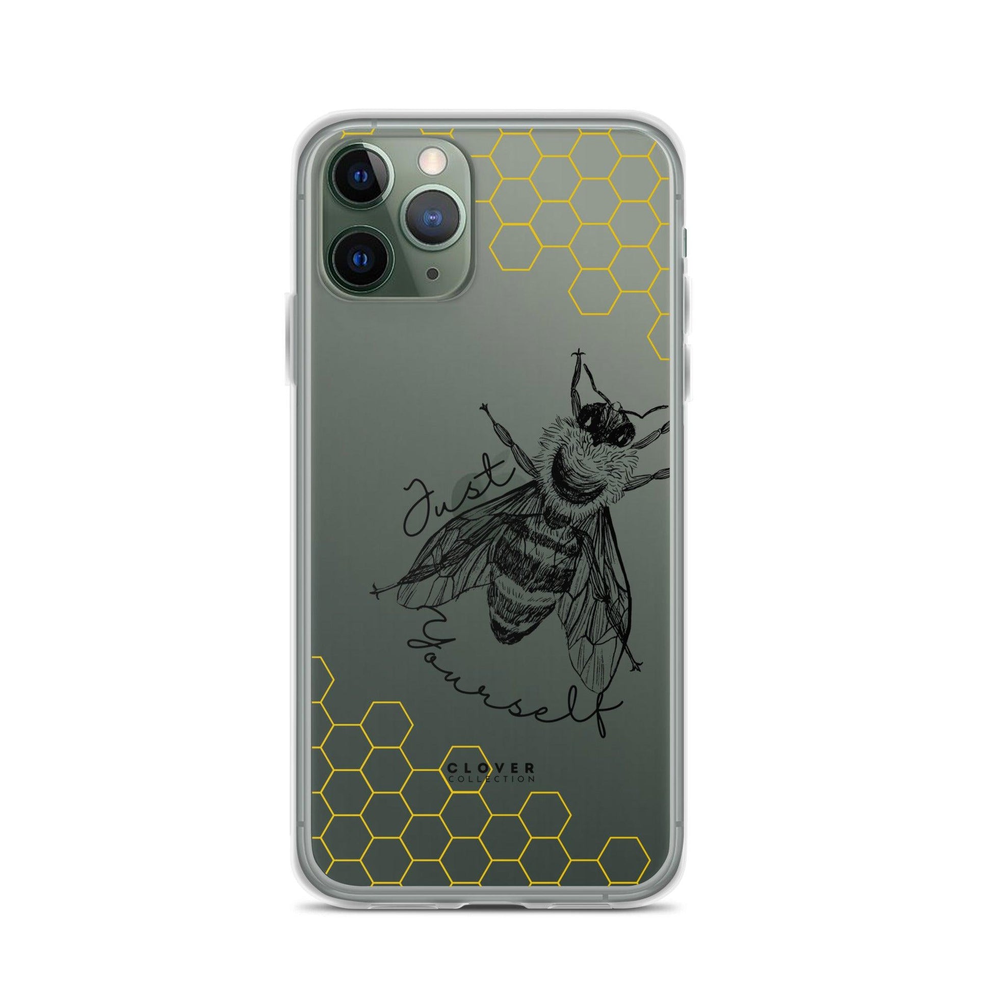 Just Bee Yourself Clear Case for iPhone - Clover Collection Shop