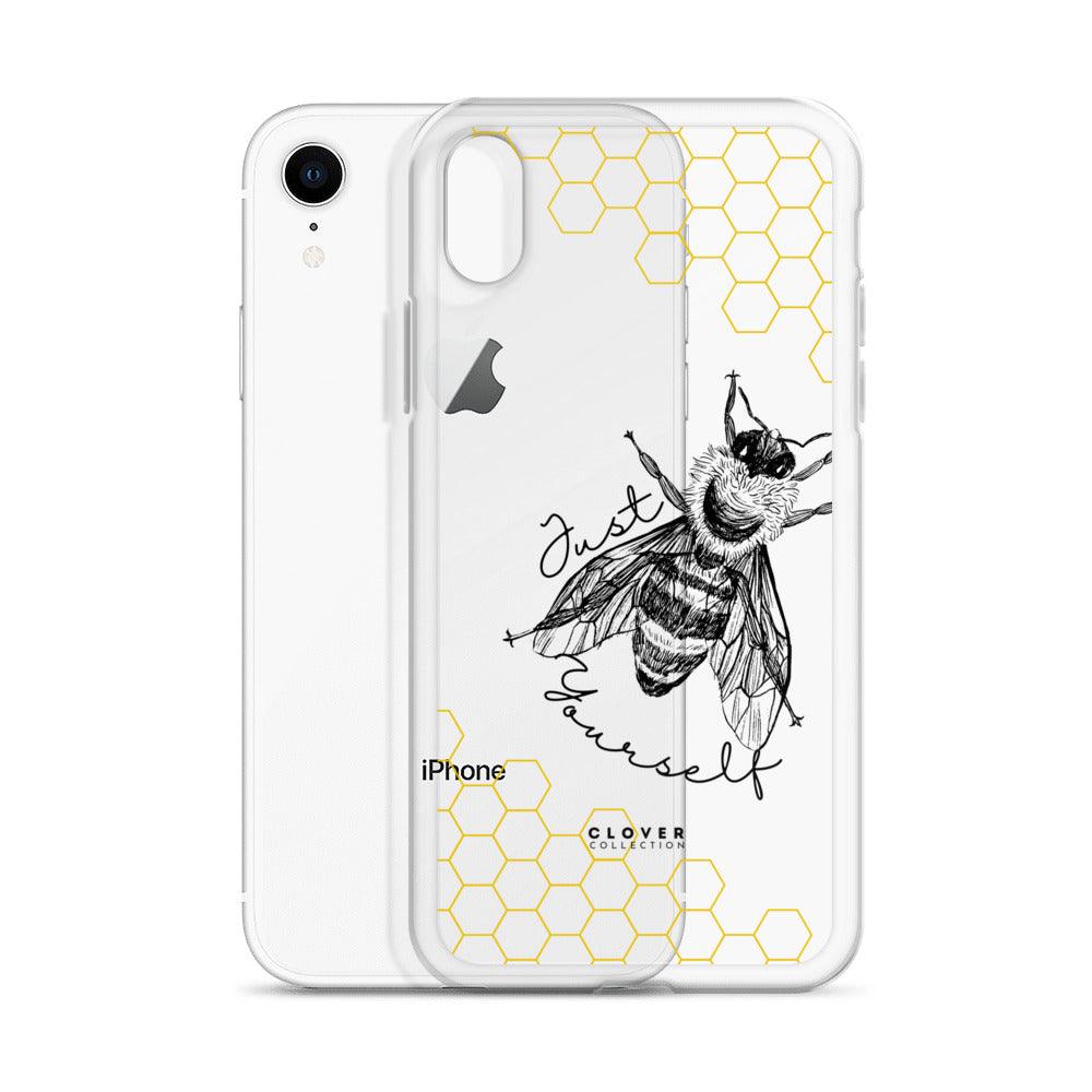 Just Bee Yourself Clear Case for iPhone - Clover Collection Shop