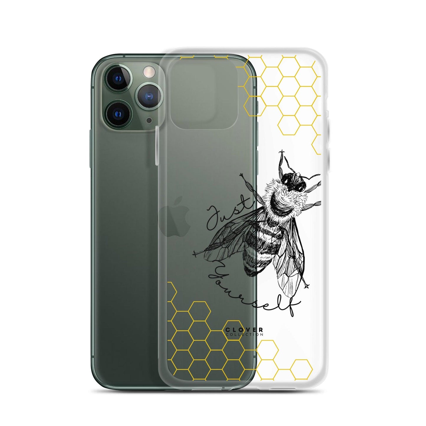 Just Bee Yourself Clear Case for iPhone - Clover Collection Shop