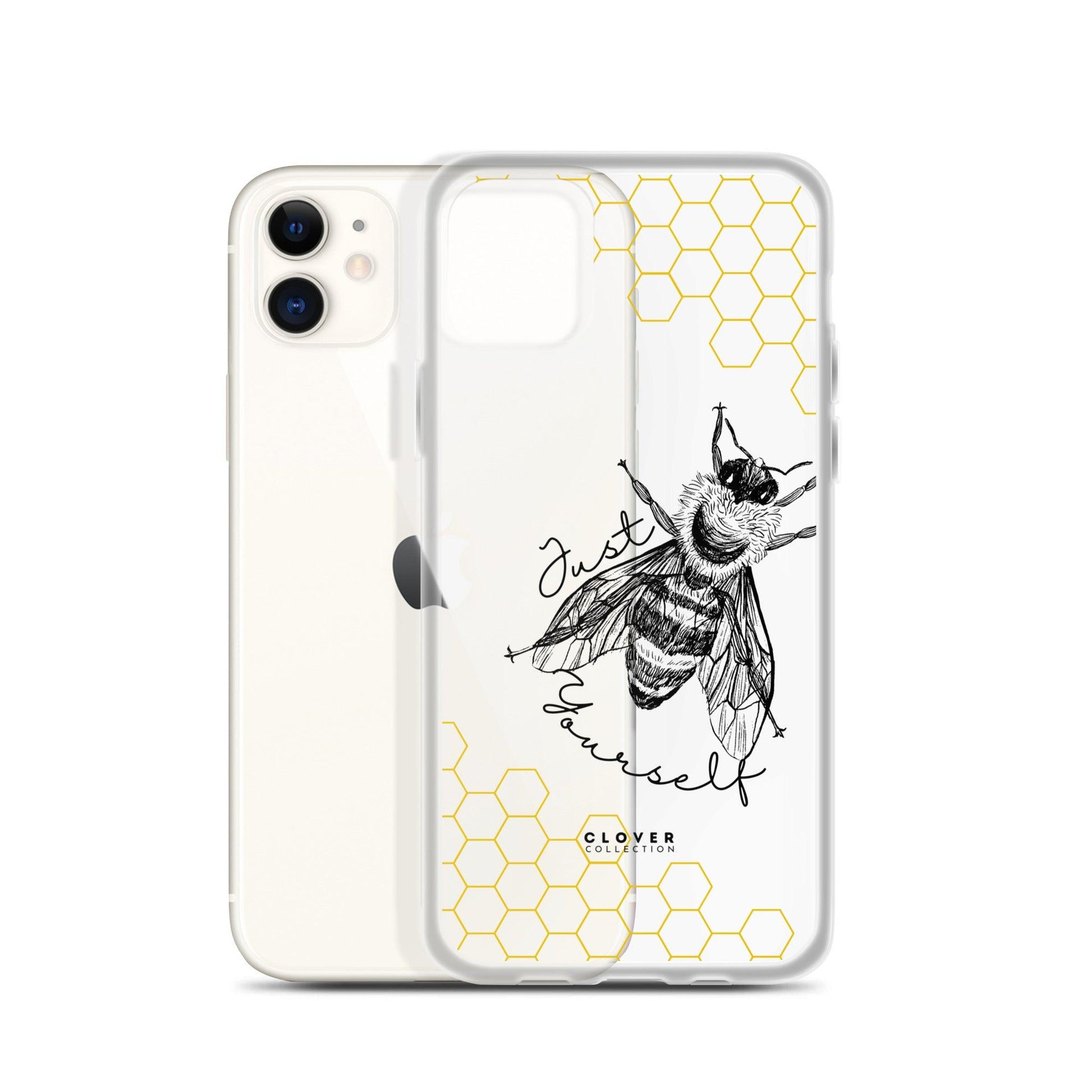 Just Bee Yourself Clear Case for iPhone - Clover Collection Shop