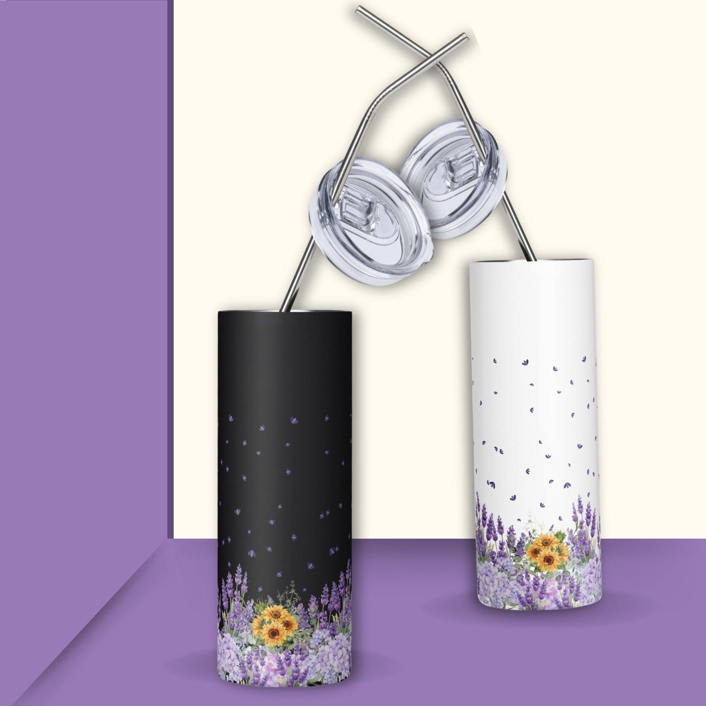 Lavender Stainless Steel Tumbler - Clover Collection Shop