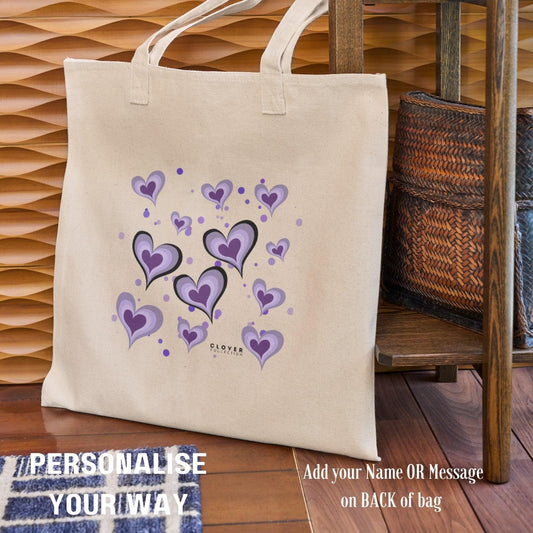 Love Splatter Eco Tote Bag - Clover Collection Shop