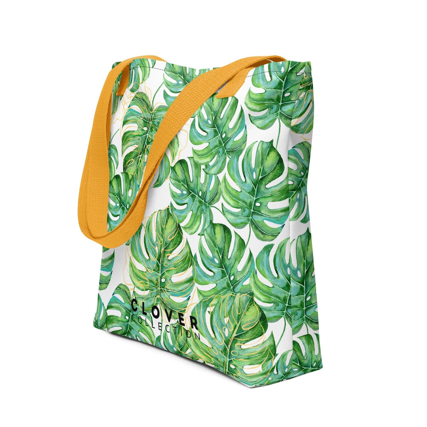 Monstera Leaves Premium Tote Bag - Clover Collection Shop