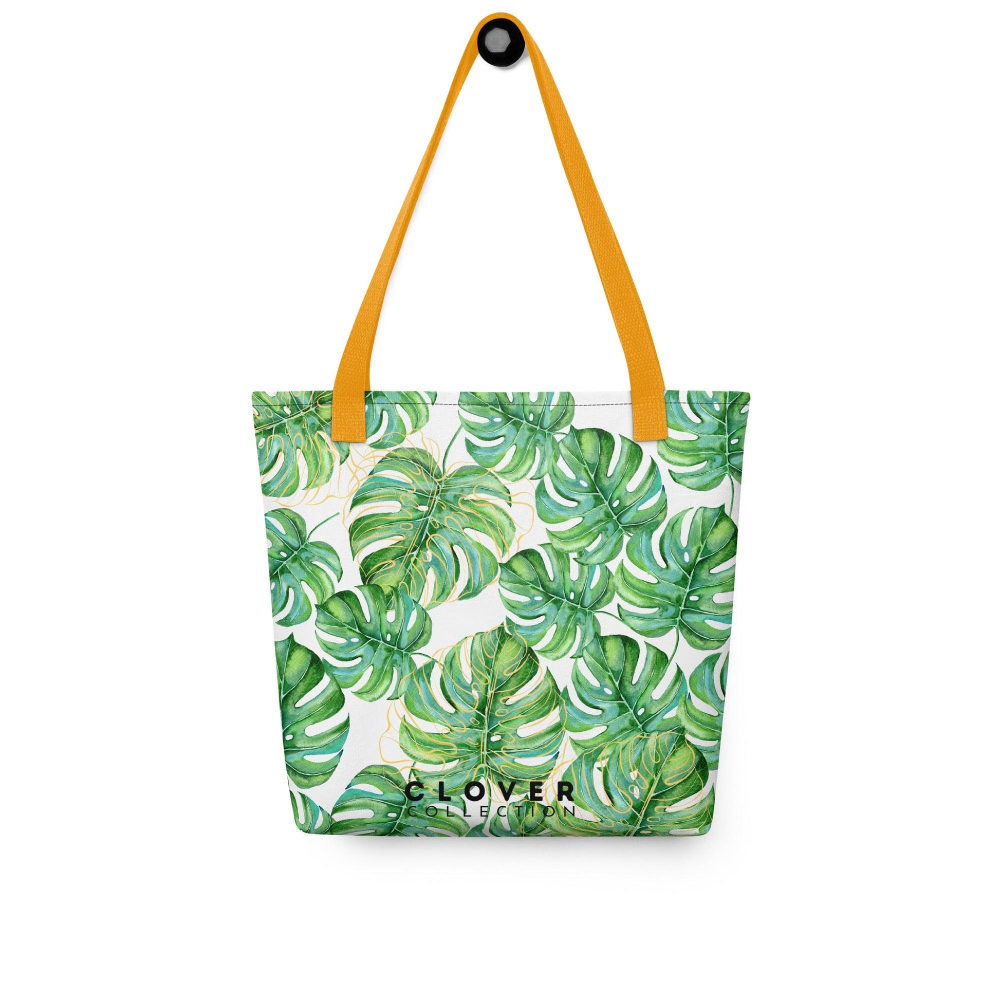 Monstera Leaves Premium Tote Bag - Clover Collection Shop